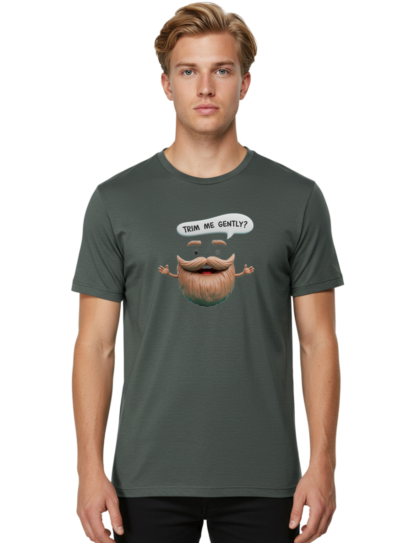 Onion-With-Mustache Men'S Graphic Tee, 100% Cotton, Comfortable Casual Summer Wear, Machine Washable, Onion With A Face, Humorous Illustration, Cartoon Character, Funny Vegetable, Whimsical Design, Quirky Art, Beard And Mustache, Bad383