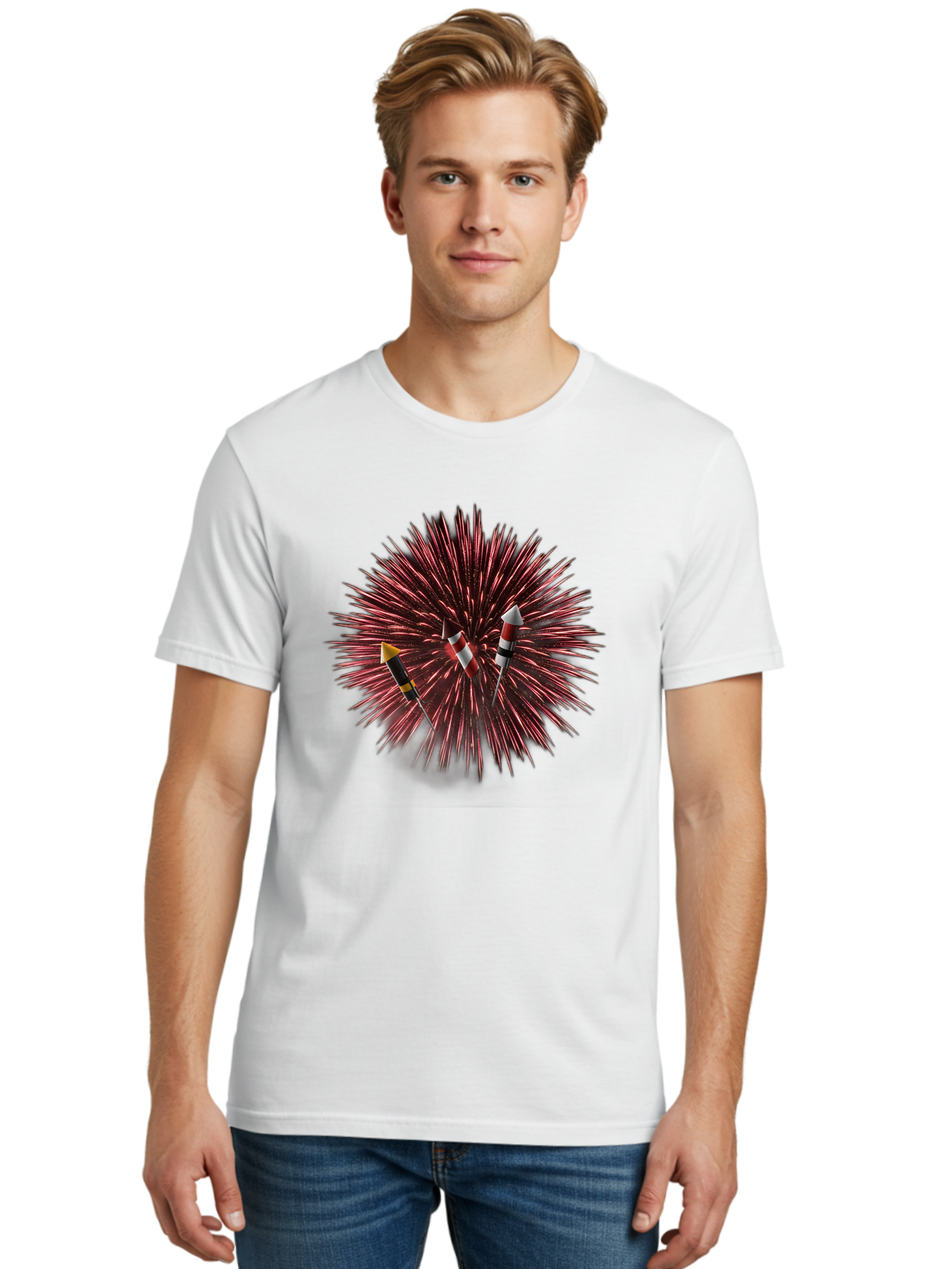 Party-Poppers Men'S Graphic Tee, 100% Cotton, Comfortable Casual Summer Wear, Machine Washable, Porcupine With Quills, 3 Arrows Stuck, Wildlife, Animal Defense, Prickly Creature, Hunting Scene, Wildlife Photography, Quill Attack Bad407