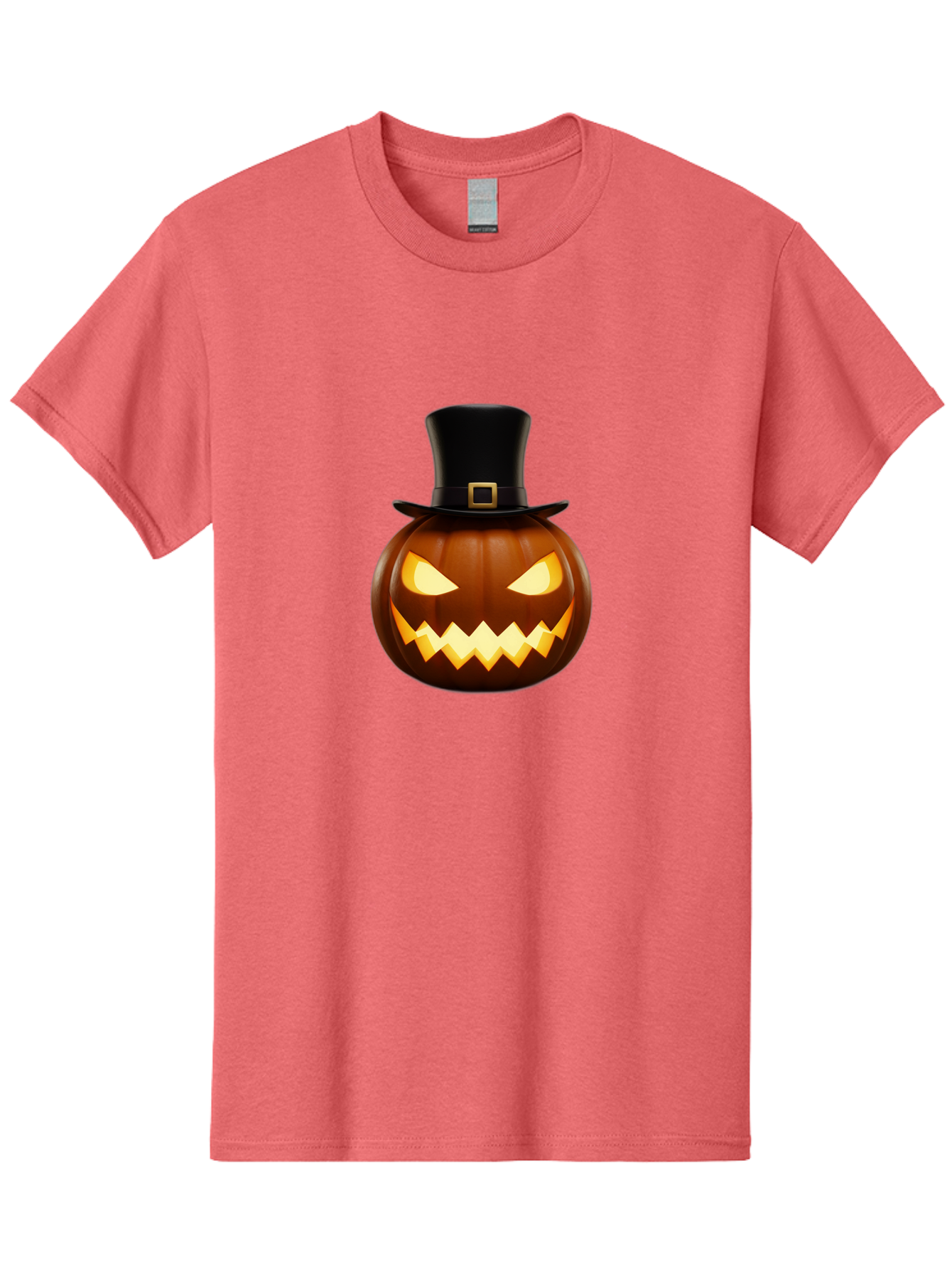 Pilgrim-Jack-O-Lantern Men'S Graphic Tee, 100% Cotton, Comfortable Casual Summer Wear, Machine Washable, Carved Pumpkin, Jack-O'-Lantern, Halloween Decorations, Spooky Atmosphere, Glowing Eyes, Pilgrim Hat, Autumnal Festivities, Bad414