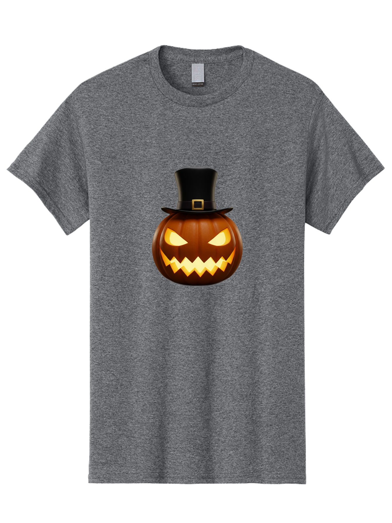Pilgrim-Jack-O-Lantern Men'S Graphic Tee, 100% Cotton, Comfortable Casual Summer Wear, Machine Washable, Carved Pumpkin, Jack-O'-Lantern, Halloween Decorations, Spooky Atmosphere, Glowing Eyes, Pilgrim Hat, Autumnal Festivities, Bad414