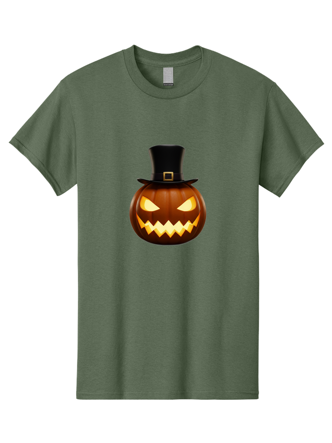 Pilgrim-Jack-O-Lantern Men'S Graphic Tee, 100% Cotton, Comfortable Casual Summer Wear, Machine Washable, Carved Pumpkin, Jack-O'-Lantern, Halloween Decorations, Spooky Atmosphere, Glowing Eyes, Pilgrim Hat, Autumnal Festivities, Bad414