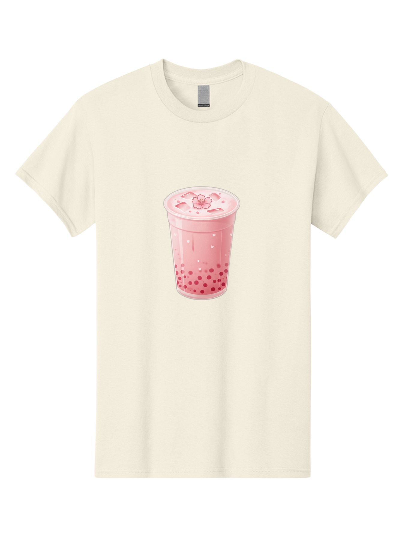 Pink-Boba-Tea-1 Men'S Graphic Tee, 100% Cotton, Comfortable Casual Summer Wear, Machine Washable, Boba Tea, Milk Tea, Bubble Tea, Pink Drink, Tapioca Pearls, Strawberry Tea, Tea With Boba, Boba Drink Bad424