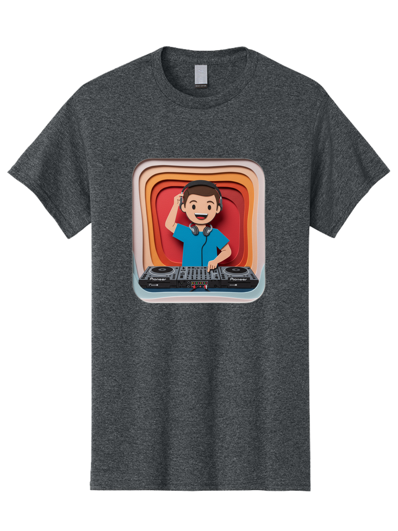 Pioneer-Dj Men'S Graphic Tee, 100% Cotton, Comfortable Casual Summer Wear, Machine Washable, Dj Mixing Music, Electronic Dance Music, Sound Mixing, Music Production, Professional Dj Equipment, Pioneer Dj Controller, Music Mixing Software, Bad439