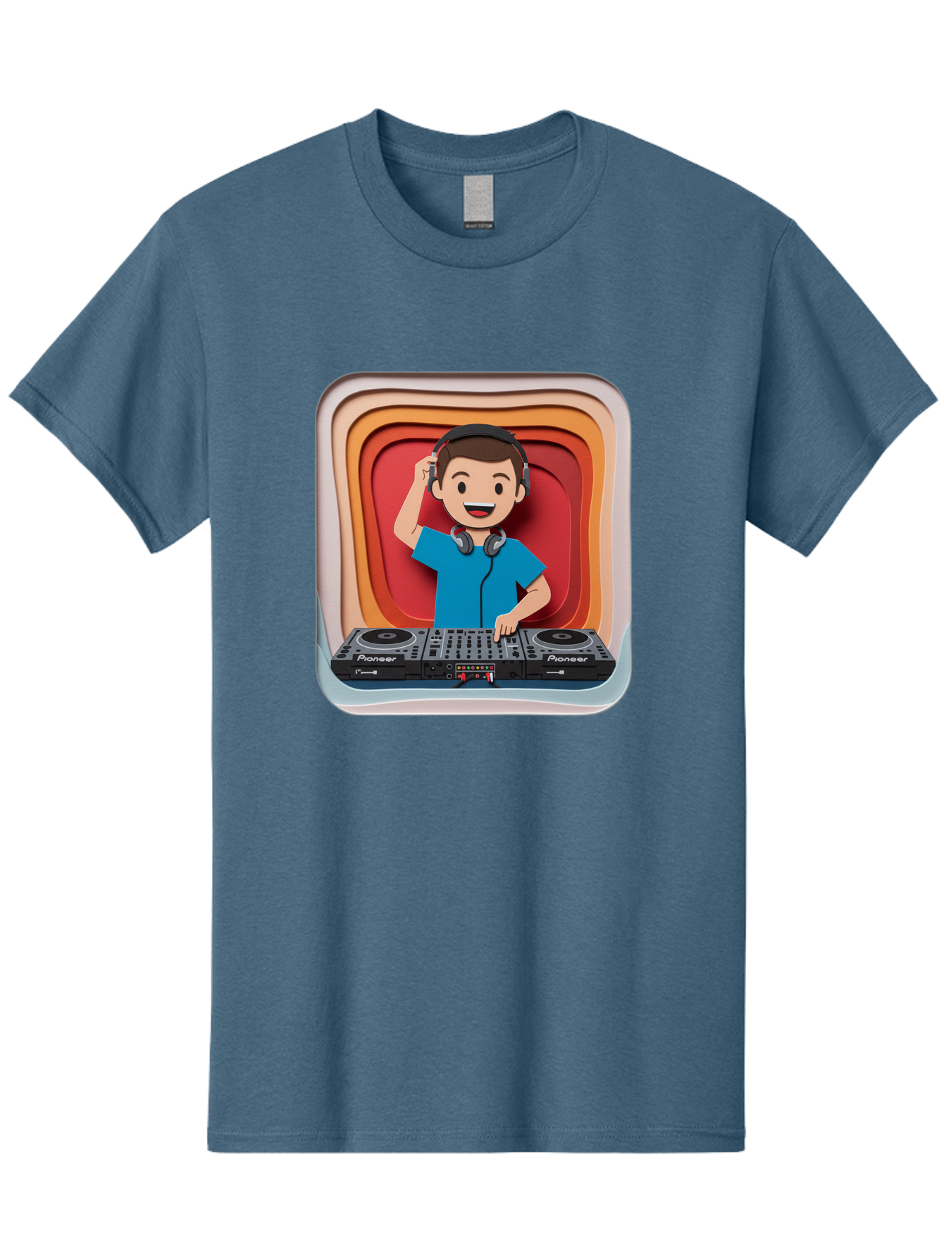 Pioneer-Dj Men'S Graphic Tee, 100% Cotton, Comfortable Casual Summer Wear, Machine Washable, Dj Mixing Music, Electronic Dance Music, Sound Mixing, Music Production, Professional Dj Equipment, Pioneer Dj Controller, Music Mixing Software, Bad439