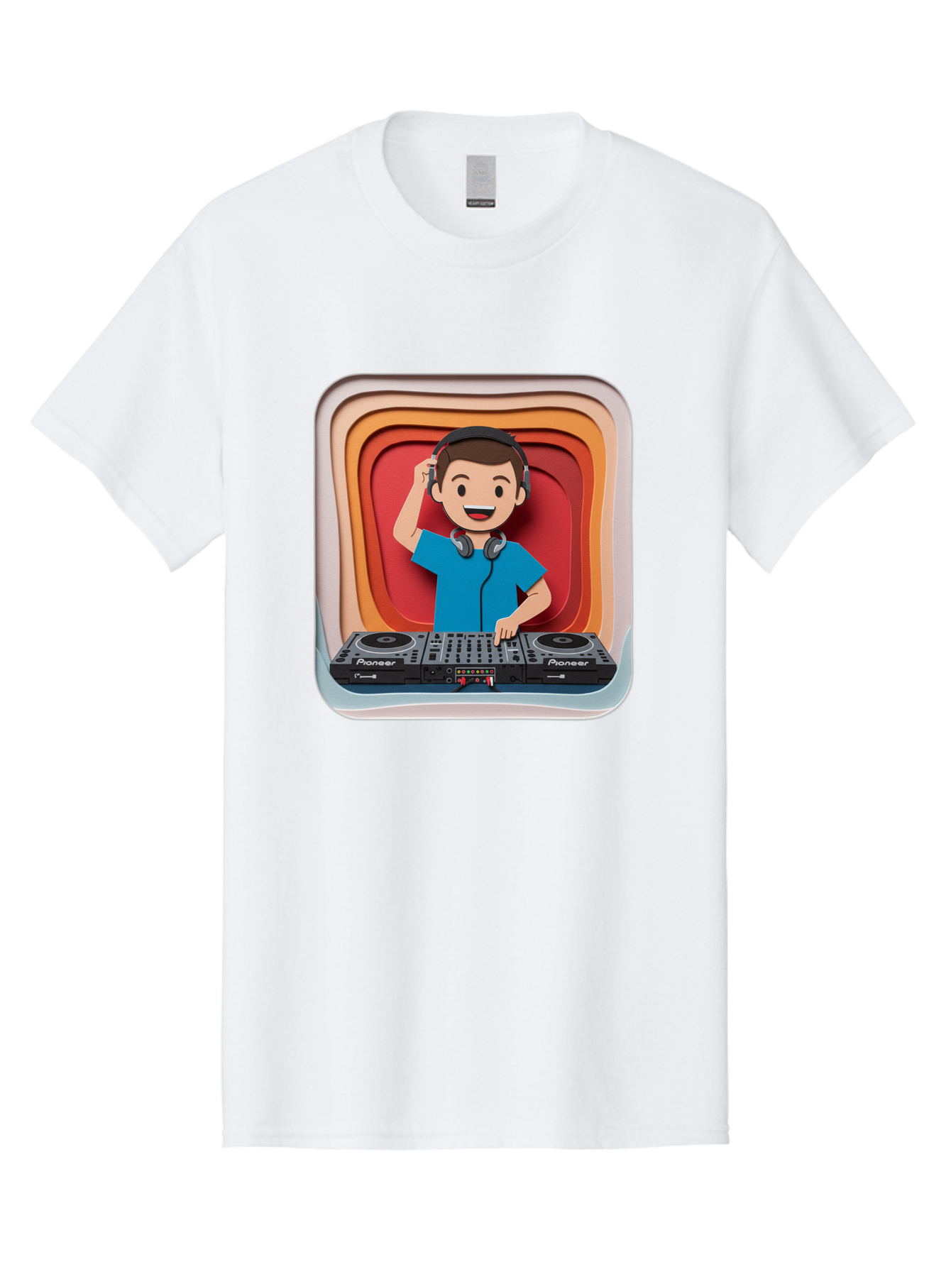 Pioneer-Dj Men'S Graphic Tee, 100% Cotton, Comfortable Casual Summer Wear, Machine Washable, Dj Mixing Music, Electronic Dance Music, Sound Mixing, Music Production, Professional Dj Equipment, Pioneer Dj Controller, Music Mixing Software, Bad439