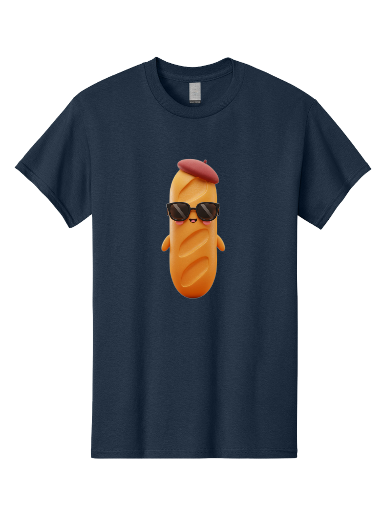 Potato-Character Men'S Graphic Tee, 100% Cotton, Comfortable Casual Summer Wear, Machine Washable, Sausage Character, Cartoon Sausage, 3D Sausage Illustration, Sausage Wearing Sunglasses, Beret On Sausage, Funny Food Character, Bad452