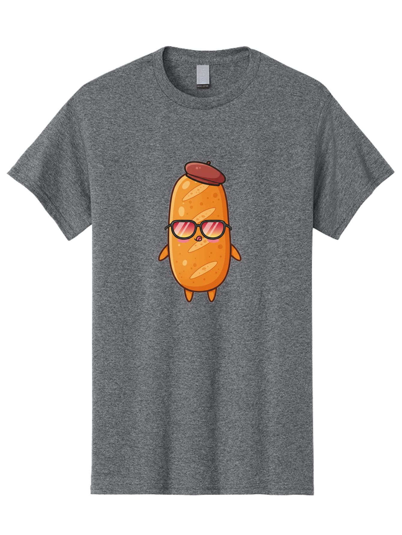 Potato-Head Men'S Graphic Tee, 100% Cotton, Comfortable Casual Summer Wear, Machine Washable, Cartoon Potato, Funny Character, Sunglasses, Hat, Kawaii Style, Cute Illustration, Mascot Design, Quirky Character, Humorous Art, Food Character, Bad453