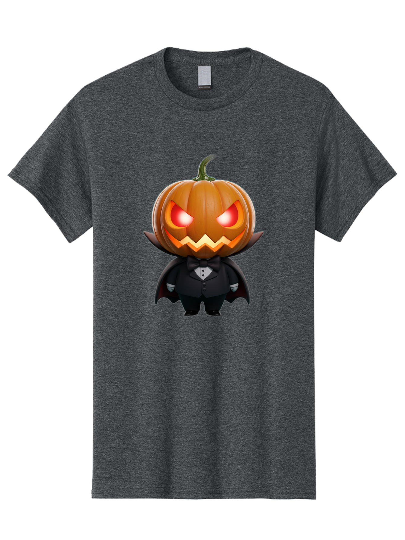 Pumpkinhead-Vampire Men'S Graphic Tee, 100% Cotton, Comfortable Casual Summer Wear, Machine Washable, Jack-O-Lantern, Vampire, Halloween, Pumpkin, Cartoon Character, Tuxedo, Horror Theme, Spooky, Funny, Costume Bad457