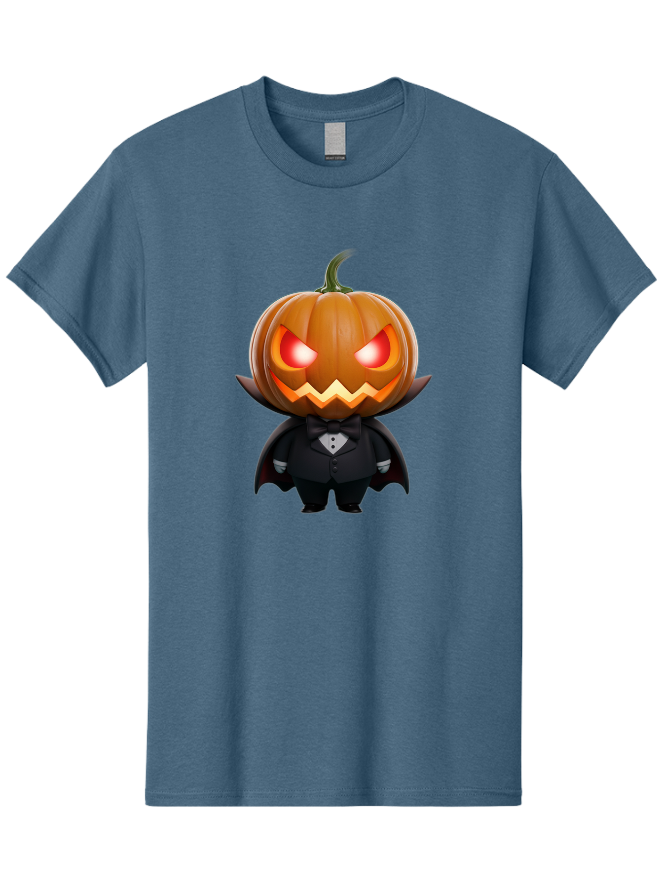 Pumpkinhead-Vampire Men'S Graphic Tee, 100% Cotton, Comfortable Casual Summer Wear, Machine Washable, Jack-O-Lantern, Vampire, Halloween, Pumpkin, Cartoon Character, Tuxedo, Horror Theme, Spooky, Funny, Costume Bad457