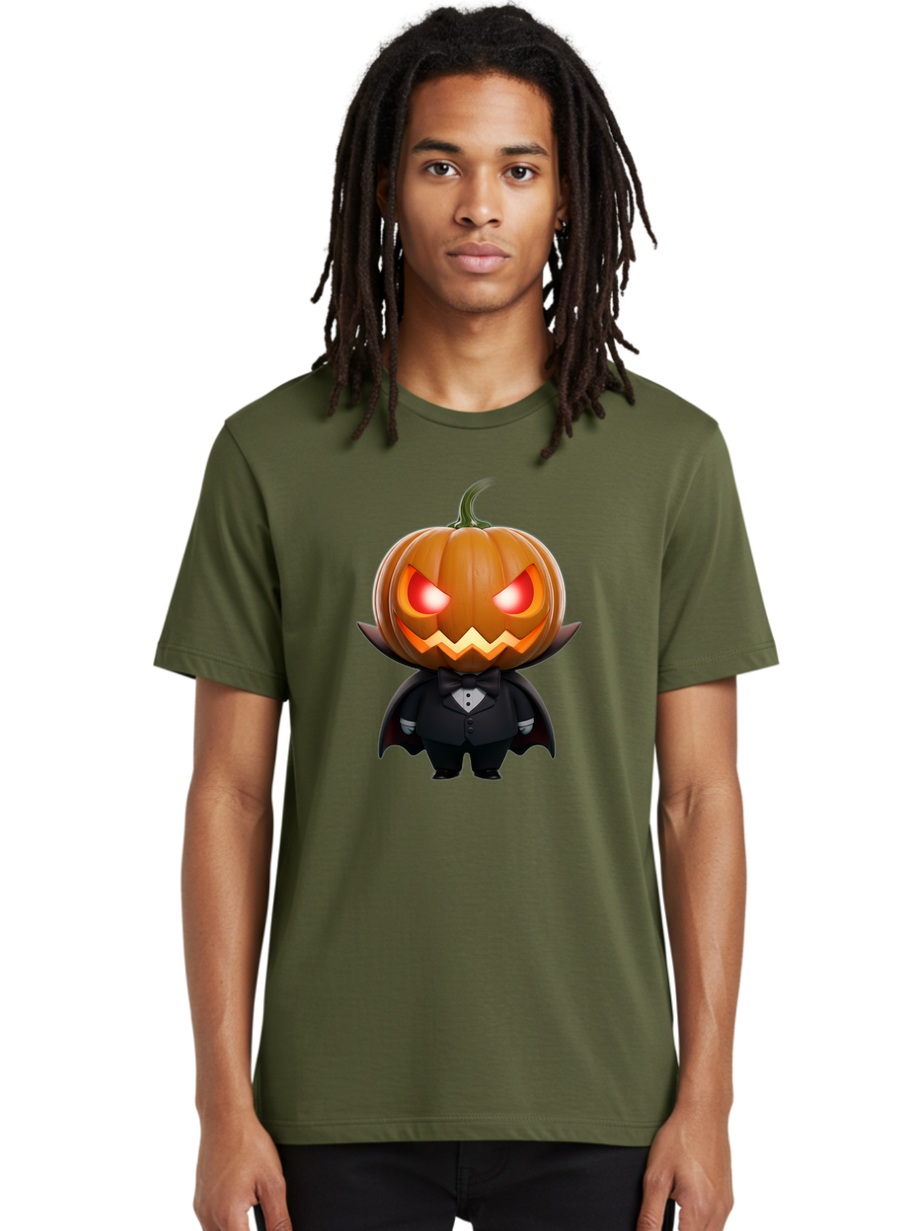 Pumpkinhead-Vampire Men'S Graphic Tee, 100% Cotton, Comfortable Casual Summer Wear, Machine Washable, Jack-O-Lantern, Vampire, Halloween, Pumpkin, Cartoon Character, Tuxedo, Horror Theme, Spooky, Funny, Costume Bad457
