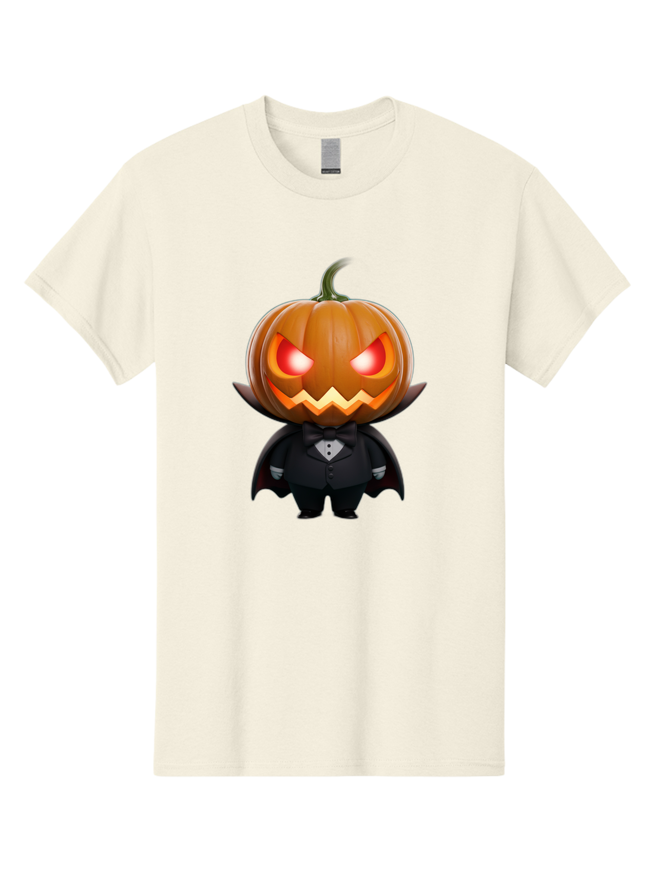 Pumpkinhead-Vampire Men'S Graphic Tee, 100% Cotton, Comfortable Casual Summer Wear, Machine Washable, Jack-O-Lantern, Vampire, Halloween, Pumpkin, Cartoon Character, Tuxedo, Horror Theme, Spooky, Funny, Costume Bad457