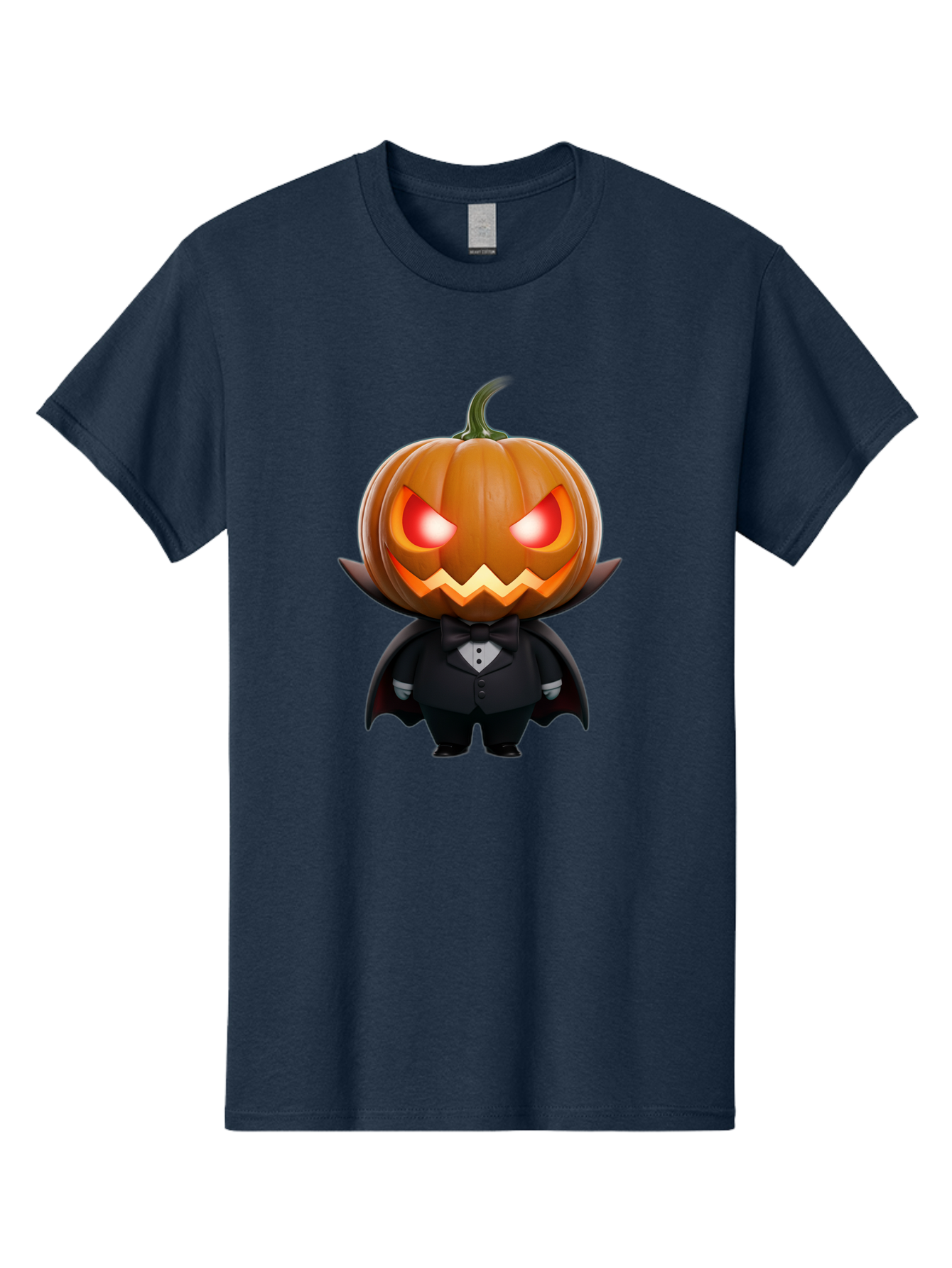 Pumpkinhead-Vampire Men'S Graphic Tee, 100% Cotton, Comfortable Casual Summer Wear, Machine Washable, Jack-O-Lantern, Vampire, Halloween, Pumpkin, Cartoon Character, Tuxedo, Horror Theme, Spooky, Funny, Costume Bad457