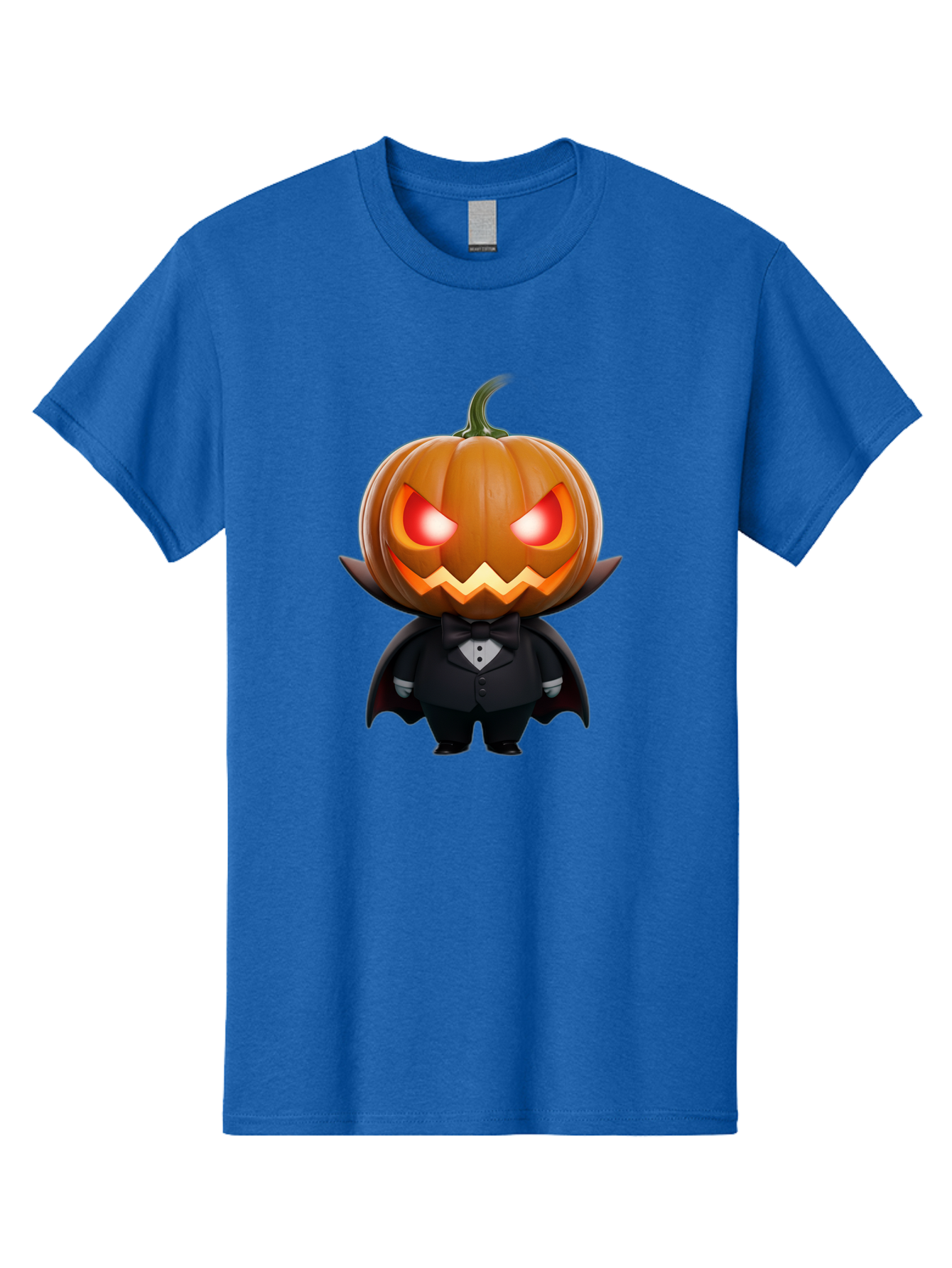 Pumpkinhead-Vampire Men'S Graphic Tee, 100% Cotton, Comfortable Casual Summer Wear, Machine Washable, Jack-O-Lantern, Vampire, Halloween, Pumpkin, Cartoon Character, Tuxedo, Horror Theme, Spooky, Funny, Costume Bad457
