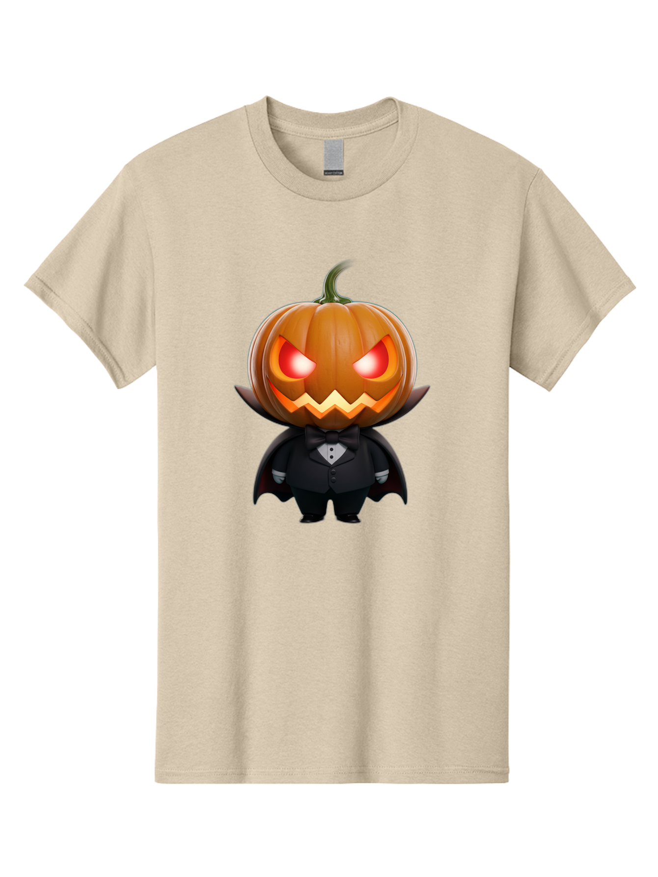 Pumpkinhead-Vampire Men'S Graphic Tee, 100% Cotton, Comfortable Casual Summer Wear, Machine Washable, Jack-O-Lantern, Vampire, Halloween, Pumpkin, Cartoon Character, Tuxedo, Horror Theme, Spooky, Funny, Costume Bad457