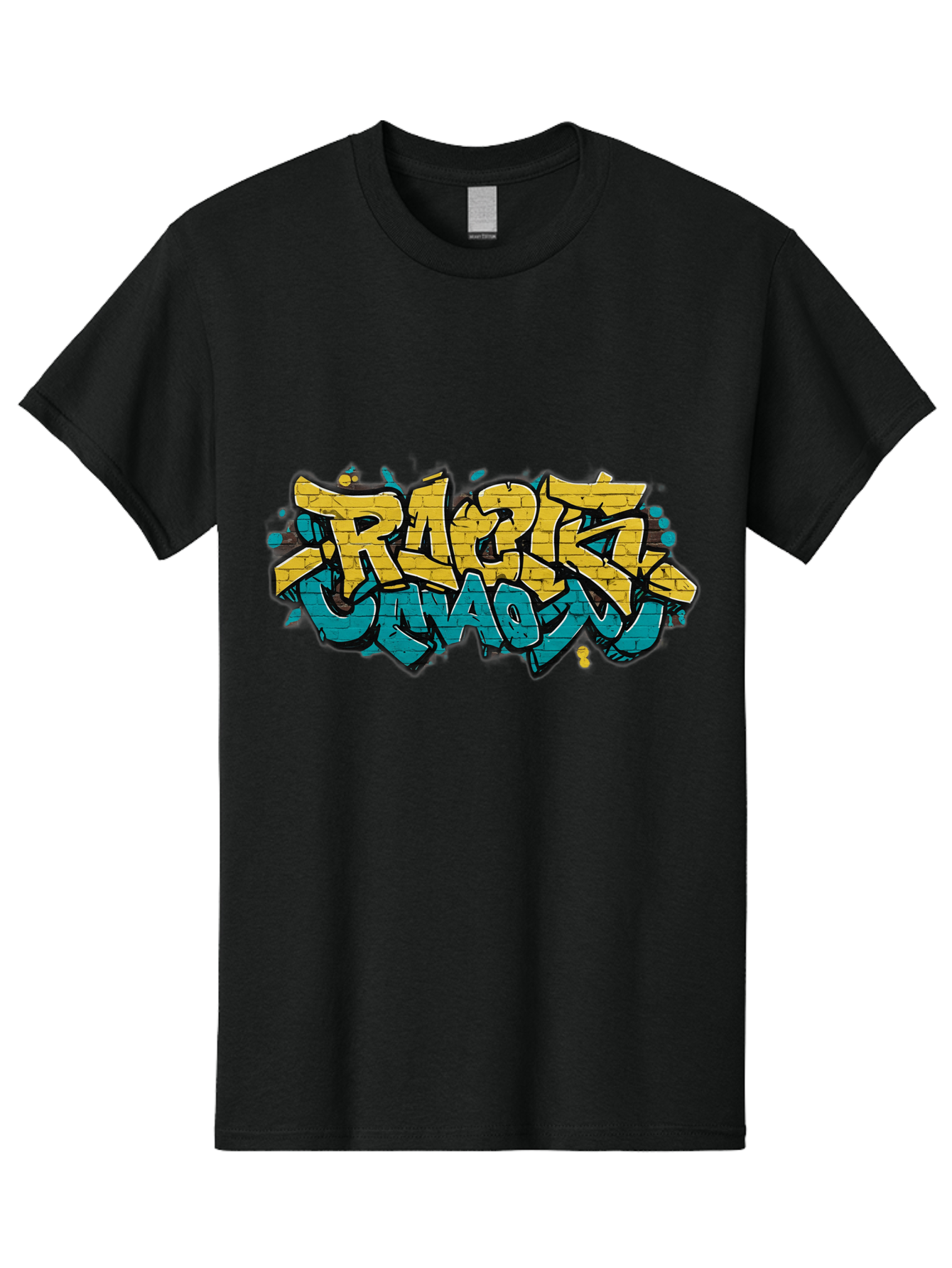 Raptz-Clan Men'S Graphic Tee, 100% Cotton, Comfortable Casual Summer Wear, Machine Washable, Street Art, Graffiti Style, Bold Typography, Vibrant Colors, Razk Unadon, Urban Art, Stylized Font, Cool Graphics, Artistic Expression Bad471
