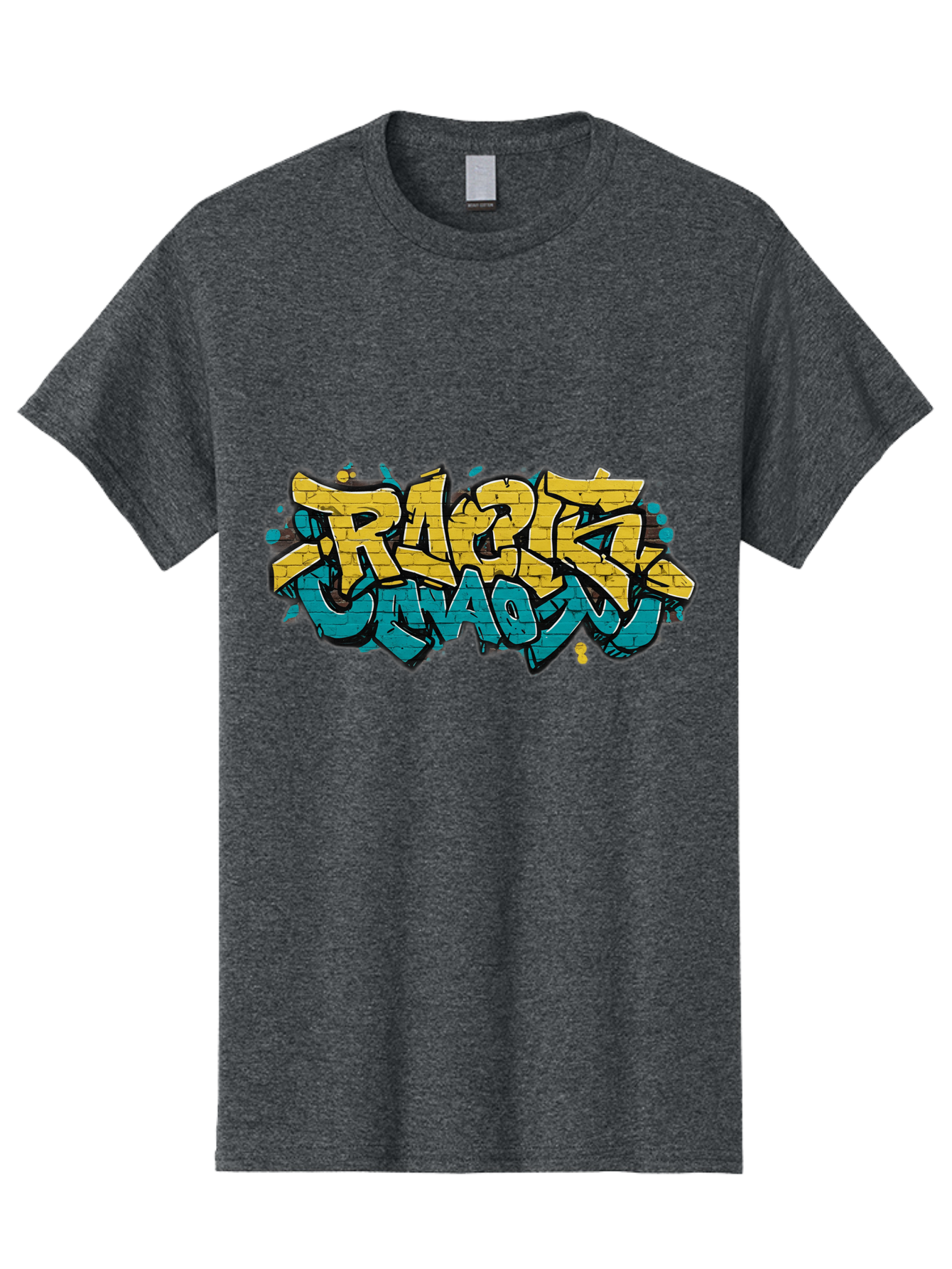Raptz-Clan Men'S Graphic Tee, 100% Cotton, Comfortable Casual Summer Wear, Machine Washable, Street Art, Graffiti Style, Bold Typography, Vibrant Colors, Razk Unadon, Urban Art, Stylized Font, Cool Graphics, Artistic Expression Bad471
