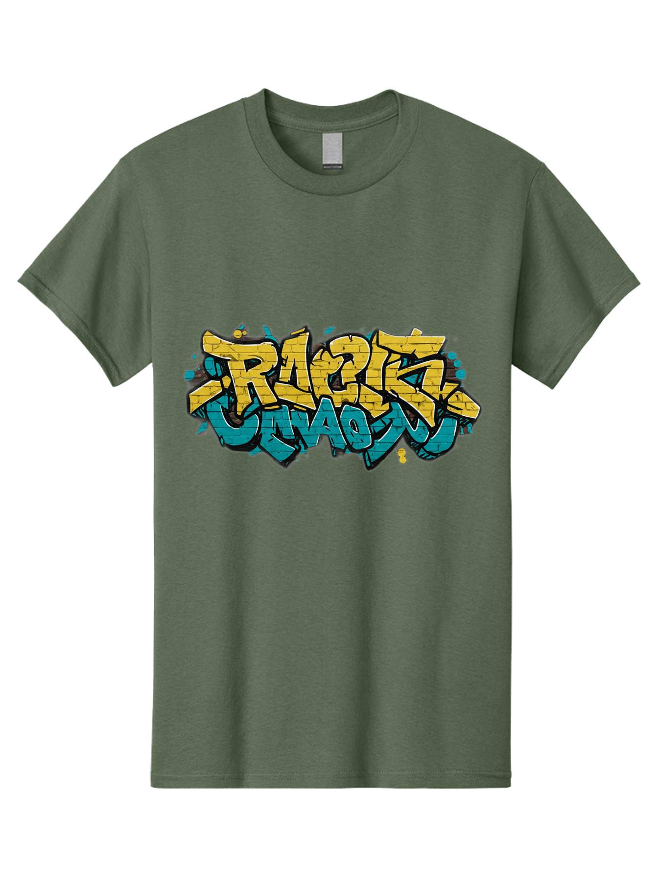 Raptz-Clan Men'S Graphic Tee, 100% Cotton, Comfortable Casual Summer Wear, Machine Washable, Street Art, Graffiti Style, Bold Typography, Vibrant Colors, Razk Unadon, Urban Art, Stylized Font, Cool Graphics, Artistic Expression Bad471