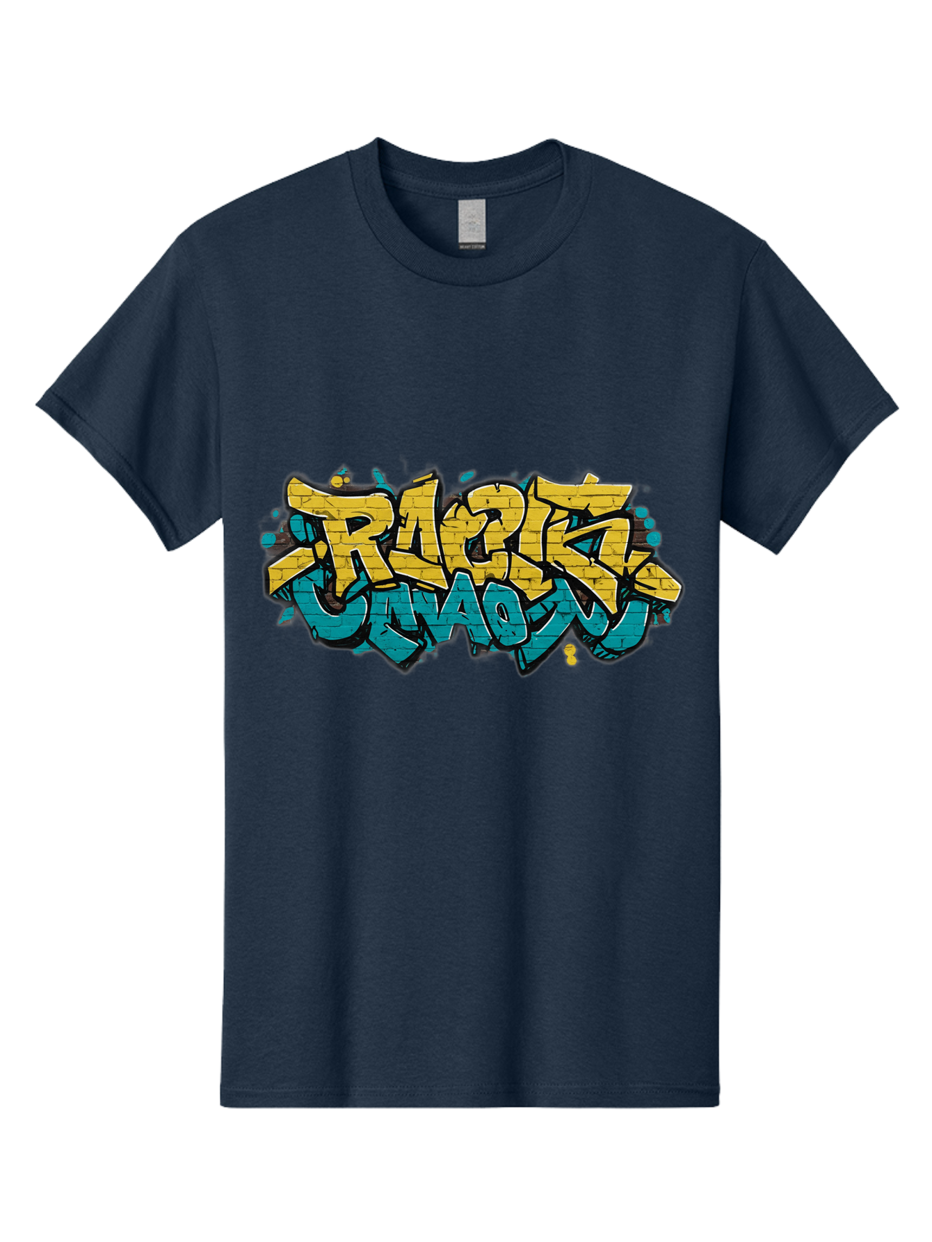Raptz-Clan Men'S Graphic Tee, 100% Cotton, Comfortable Casual Summer Wear, Machine Washable, Street Art, Graffiti Style, Bold Typography, Vibrant Colors, Razk Unadon, Urban Art, Stylized Font, Cool Graphics, Artistic Expression Bad471