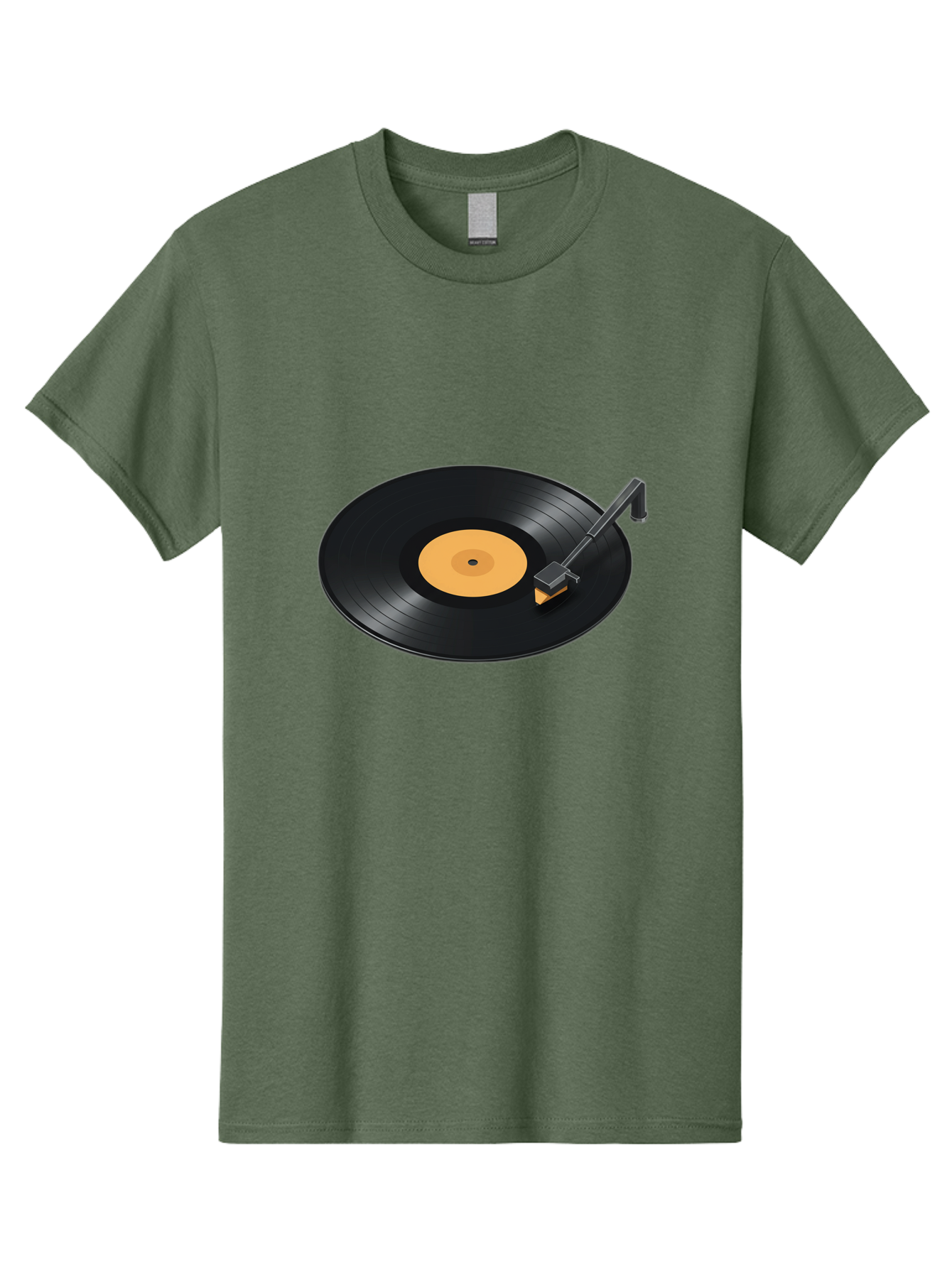 Record-Player-1 Men'S Graphic Tee, 100% Cotton, Comfortable Casual Summer Wear, Machine Washable, Vinyl Record, Record Player, Music Playback, Nostalgic Sound, Analog Music, Retro Audio, Turntable, Vinyl Playback, Music Nostalgia Bad481