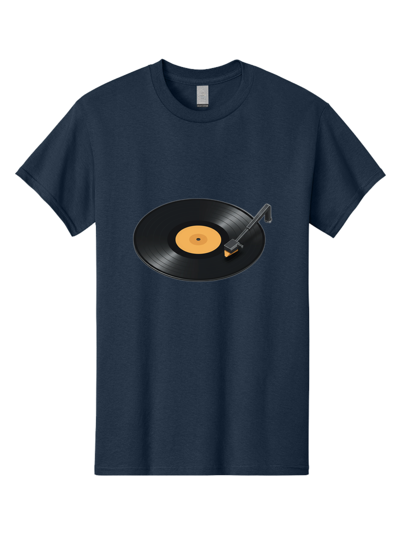 Record-Player-1 Men'S Graphic Tee, 100% Cotton, Comfortable Casual Summer Wear, Machine Washable, Vinyl Record, Record Player, Music Playback, Nostalgic Sound, Analog Music, Retro Audio, Turntable, Vinyl Playback, Music Nostalgia Bad481