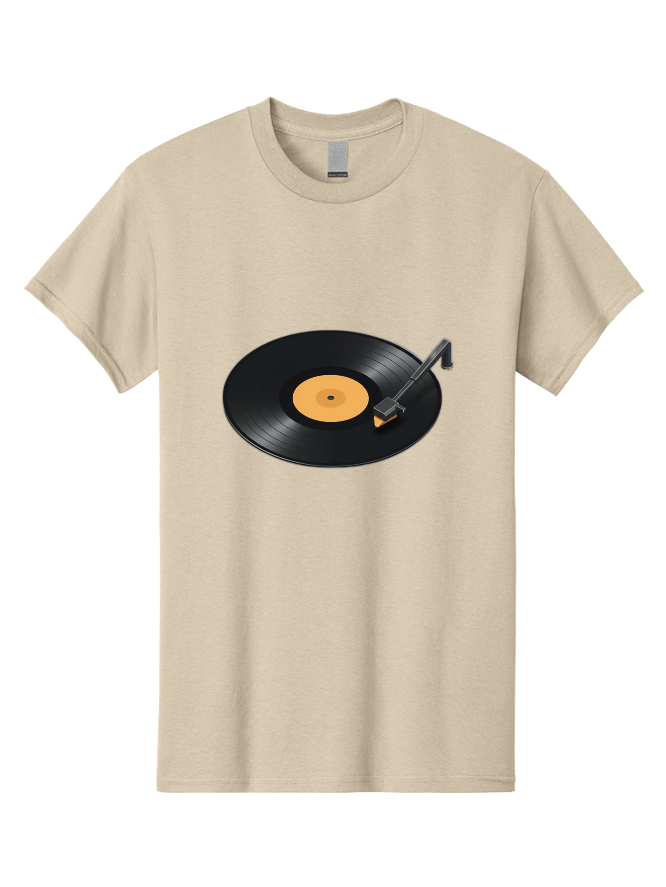 Record-Player-1 Men'S Graphic Tee, 100% Cotton, Comfortable Casual Summer Wear, Machine Washable, Vinyl Record, Record Player, Music Playback, Nostalgic Sound, Analog Music, Retro Audio, Turntable, Vinyl Playback, Music Nostalgia Bad481