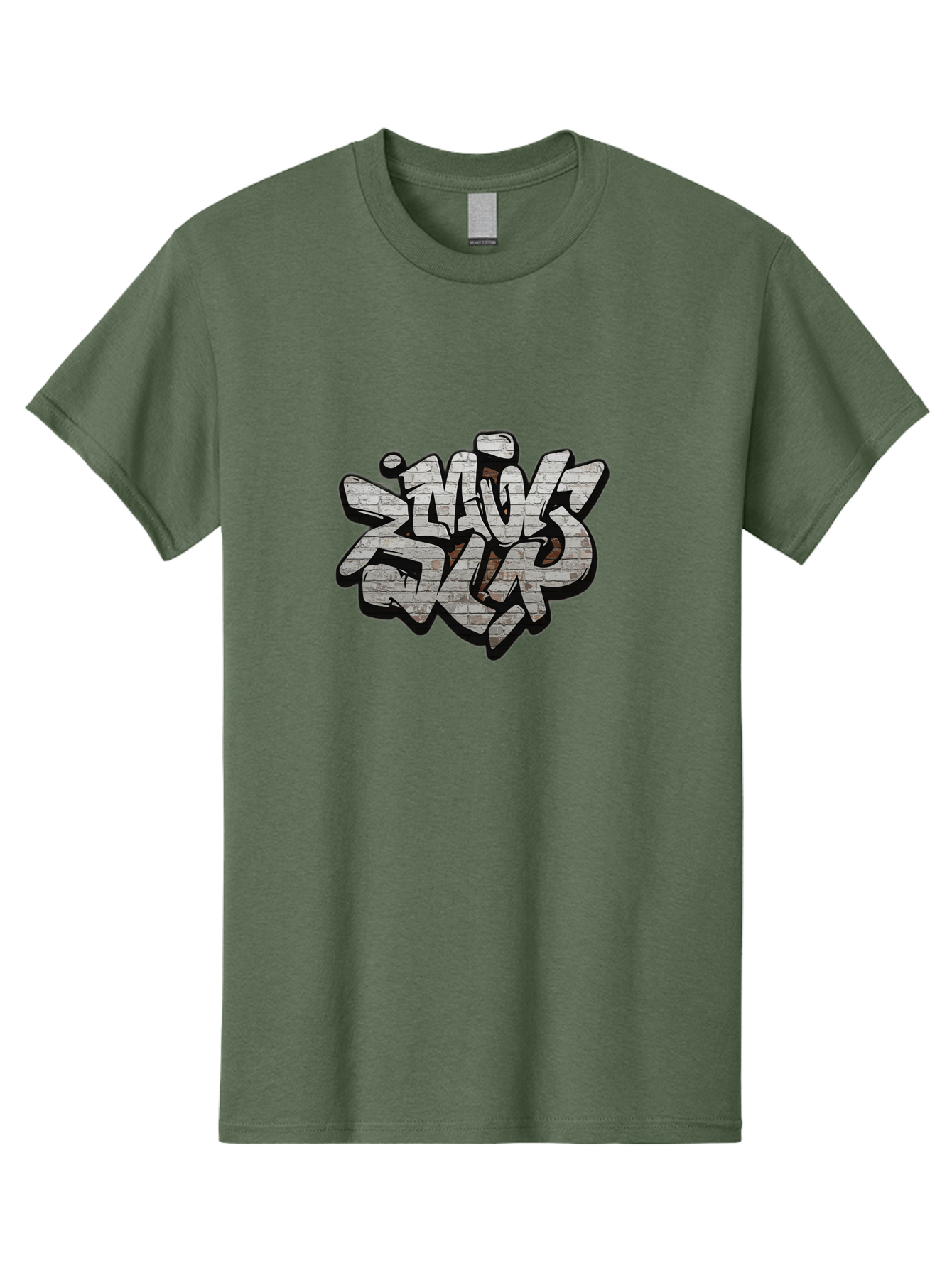 Savs-Savs Men'S Graphic Tee, 100% Cotton, Comfortable Casual Summer Wear, Machine Washable, Graffiti Art, Street Art, Urban Culture, Edgy Style, Bold Design, Skins Slap, Modern Aesthetic, Abstract Typography, Brick Texture, Stylized Lettering, Bad514