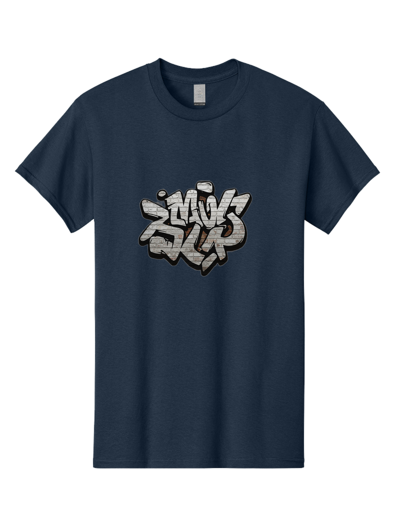 Savs-Savs Men'S Graphic Tee, 100% Cotton, Comfortable Casual Summer Wear, Machine Washable, Graffiti Art, Street Art, Urban Culture, Edgy Style, Bold Design, Skins Slap, Modern Aesthetic, Abstract Typography, Brick Texture, Stylized Lettering, Bad514
