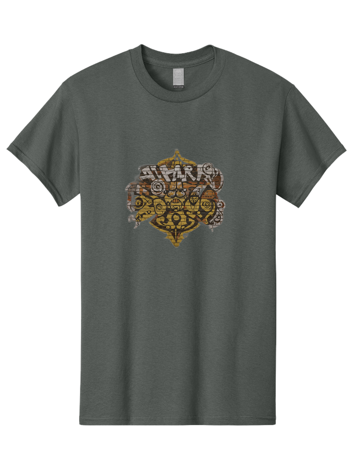Shark Men'S Graphic Tee, 100% Cotton, Comfortable Casual Summer Wear, Machine Washable, Graffiti Art, Street Art, Urban Culture, Abstract Shapes, Bold Colors, Dynamic Composition, Graffiti Style, Street Wear Inspiration, Urban Decay, Bad534