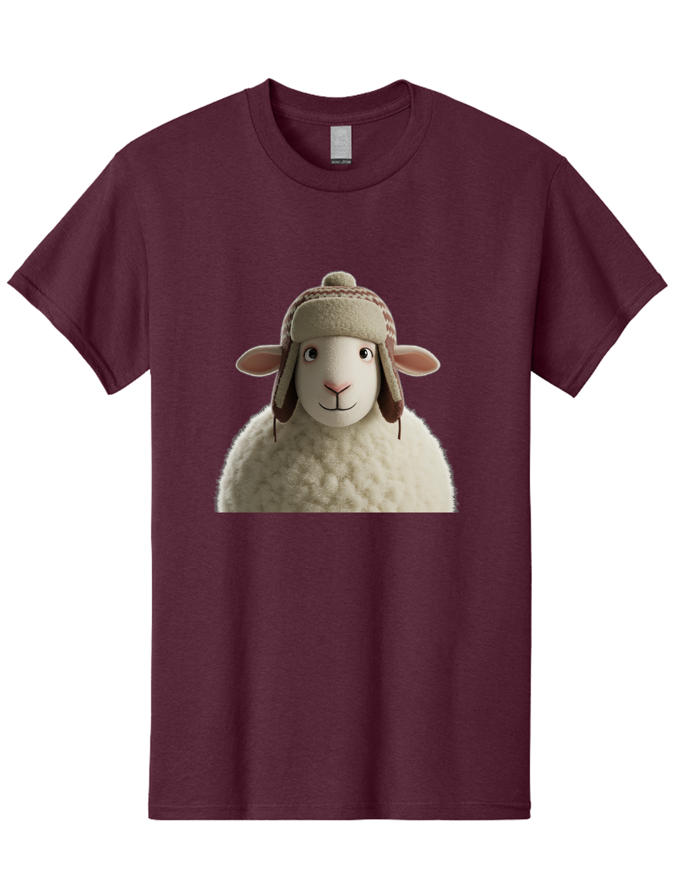 Shaun-The-Sheep Men'S Graphic Tee, 100% Cotton, Comfortable Casual Summer Wear, Machine Washable, Cartoon Sheep, Fluffy Sheep, Sheep With Hat, Funny Animal, Cute Character, Lovable Cartoon, Sheep Mascot, Funny Sheep, Woolly Sheep, Bad542