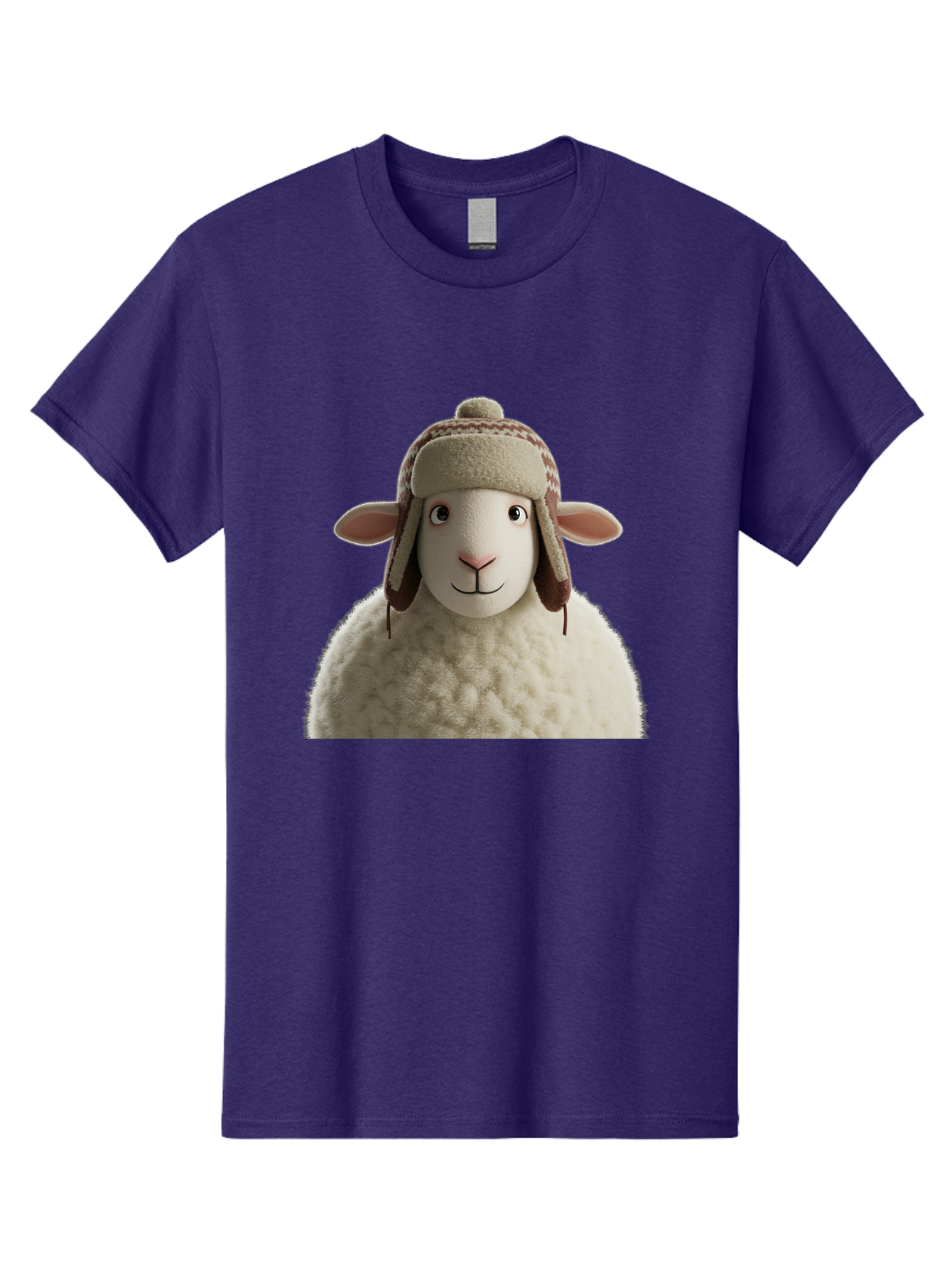 Shaun-The-Sheep Men'S Graphic Tee, 100% Cotton, Comfortable Casual Summer Wear, Machine Washable, Cartoon Sheep, Fluffy Sheep, Sheep With Hat, Funny Animal, Cute Character, Lovable Cartoon, Sheep Mascot, Funny Sheep, Woolly Sheep, Bad542