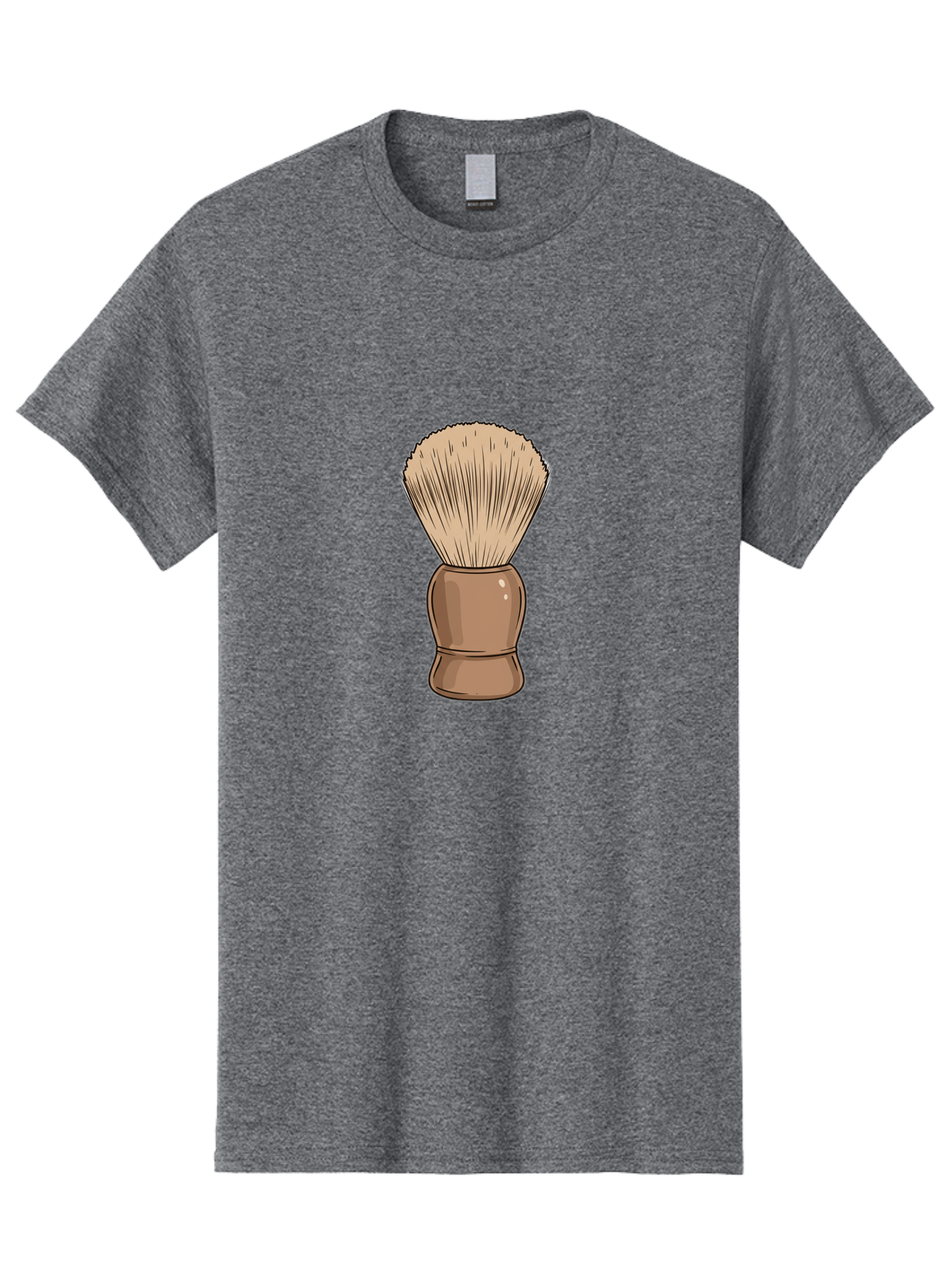 Shaving-Brush Men'S Graphic Tee, 100% Cotton, Comfortable Casual Summer Wear, Machine Washable, Shaving Brush, Shaving Kit, Men'S Grooming, Barber Tools, Traditional Shaving, Grooming Accessories, Soap Brush, Classic Shave Bad545