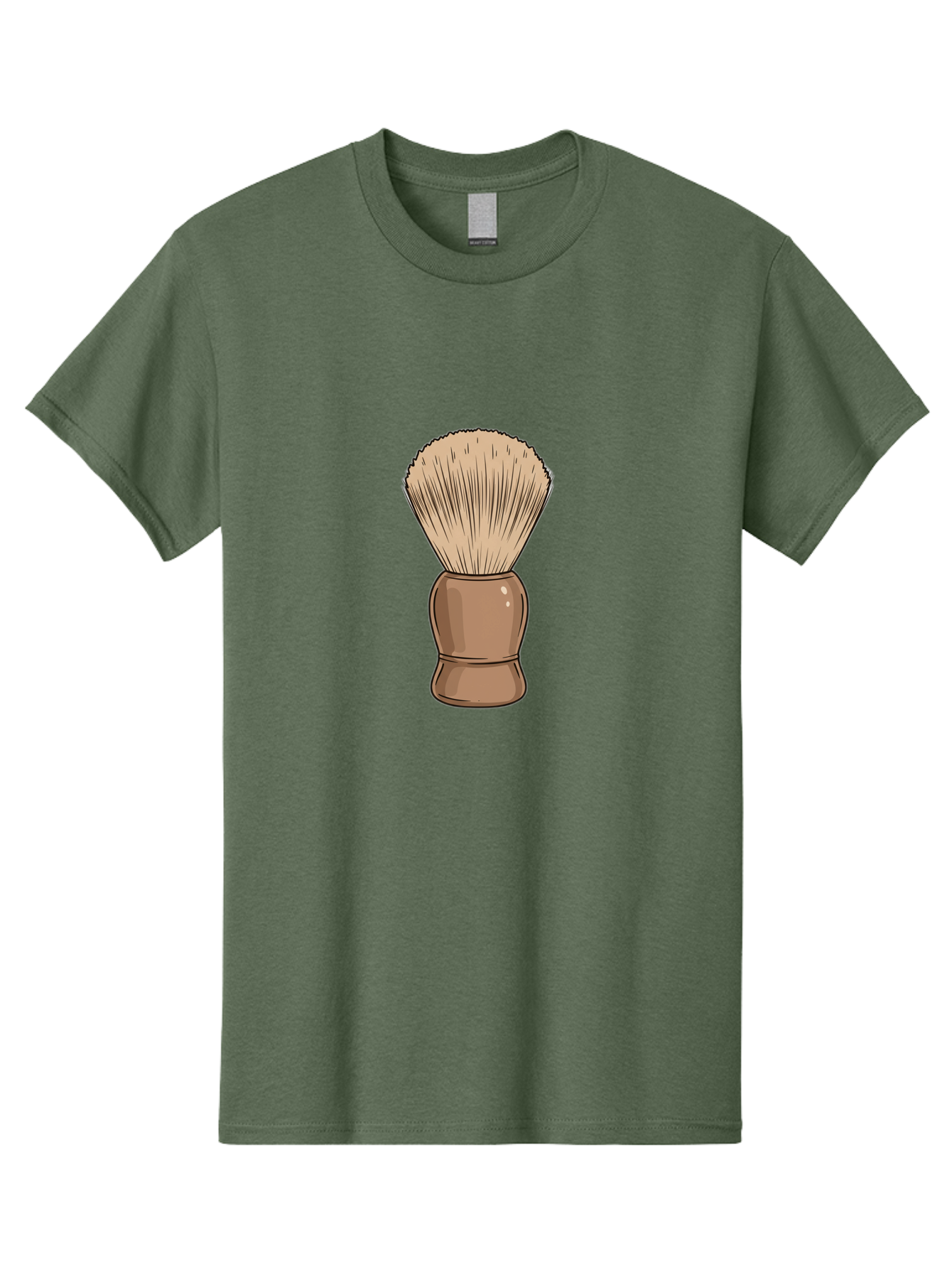 Shaving-Brush Men'S Graphic Tee, 100% Cotton, Comfortable Casual Summer Wear, Machine Washable, Shaving Brush, Shaving Kit, Men'S Grooming, Barber Tools, Traditional Shaving, Grooming Accessories, Soap Brush, Classic Shave Bad545