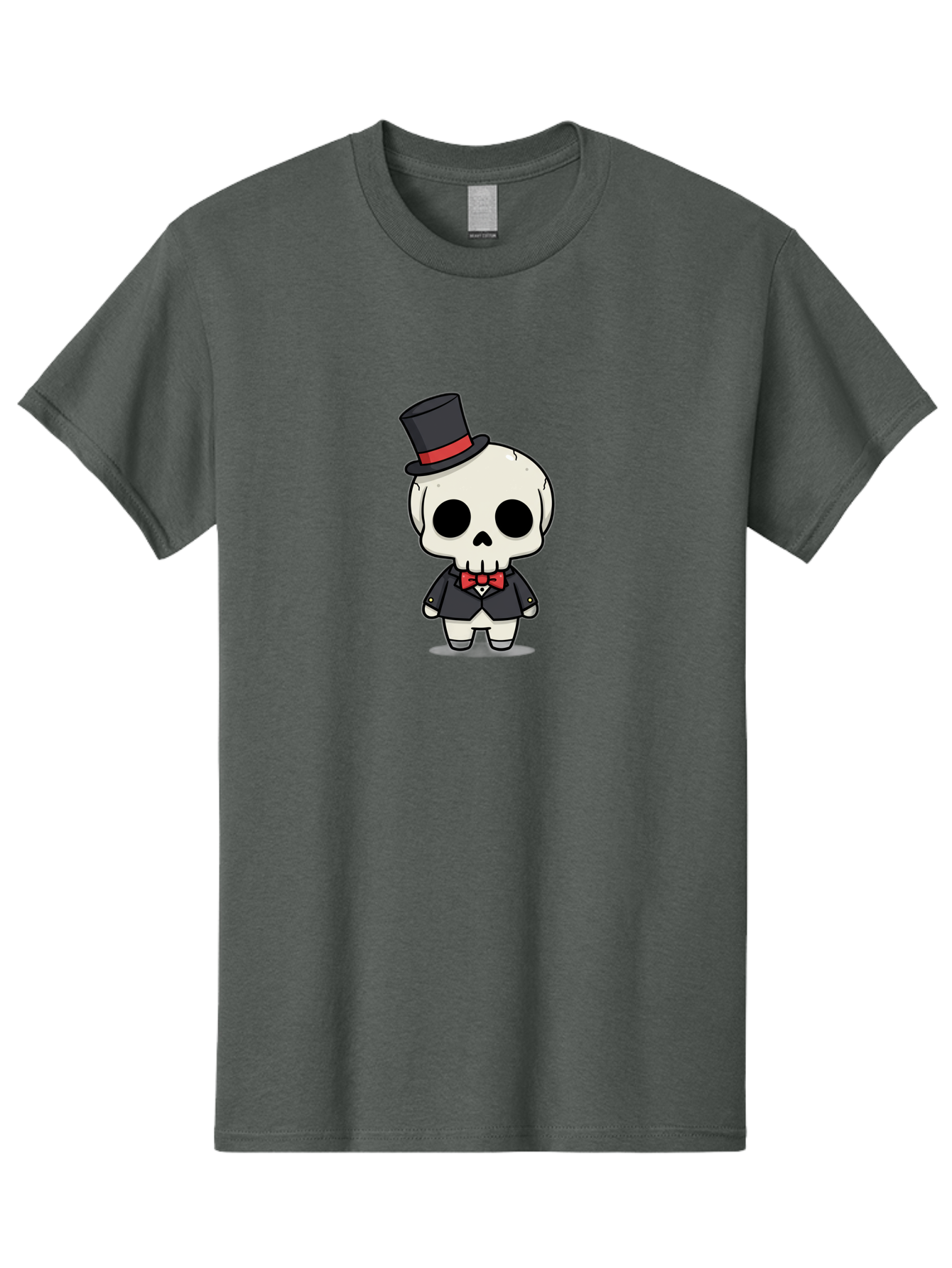 Skeleton-Gentleman Men'S Graphic Tee, 100% Cotton, Comfortable Casual Summer Wear, Machine Washable, Cartoon Skeleton, Gentleman Attire, Top Hat, Bow Tie, Spooky Chic, Halloween Style, Formal Wear, Skull Character, Kawaii Aesthetic, Bad572