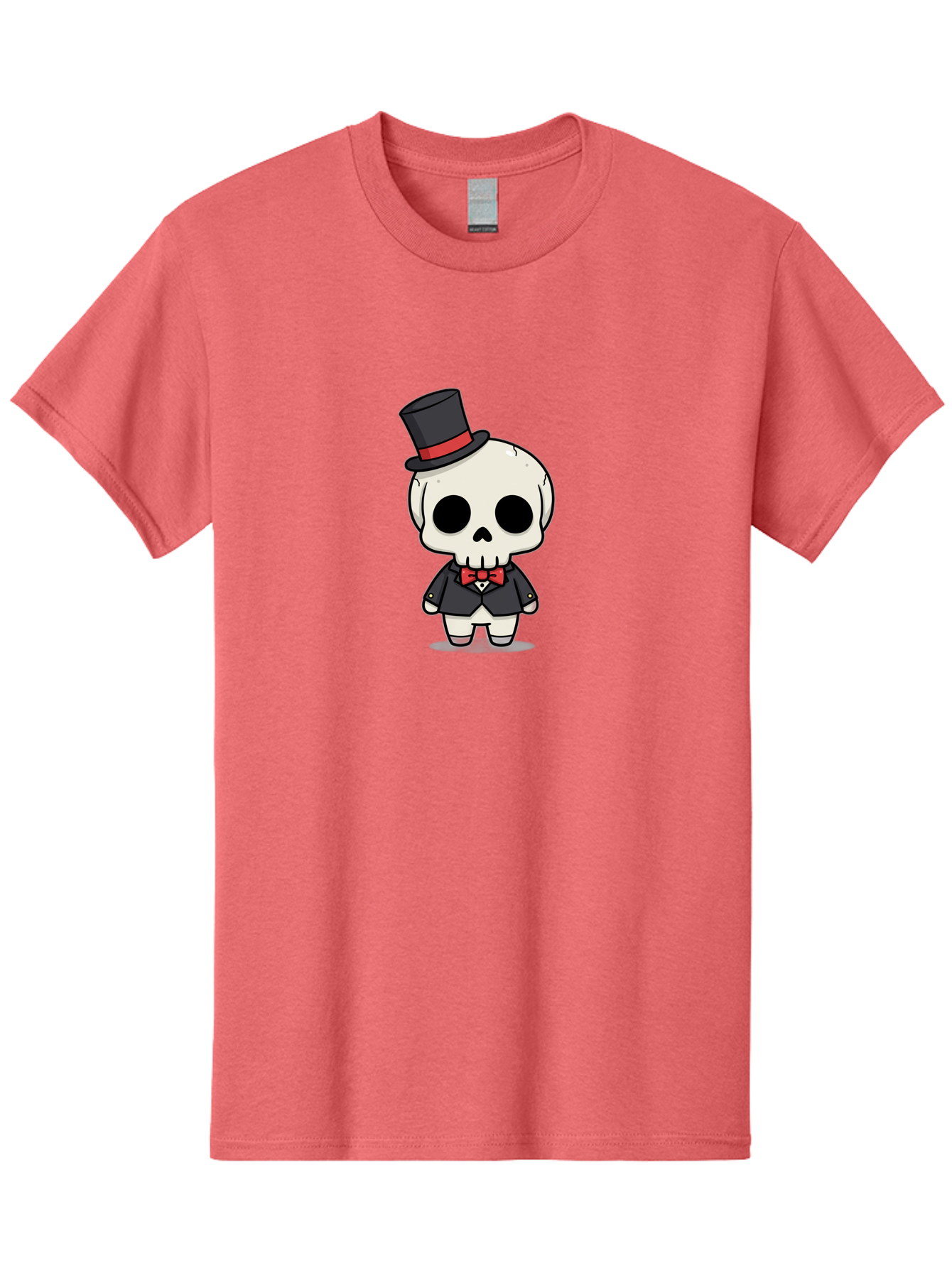 Skeleton-Gentleman Men'S Graphic Tee, 100% Cotton, Comfortable Casual Summer Wear, Machine Washable, Cartoon Skeleton, Gentleman Attire, Top Hat, Bow Tie, Spooky Chic, Halloween Style, Formal Wear, Skull Character, Kawaii Aesthetic, Bad572