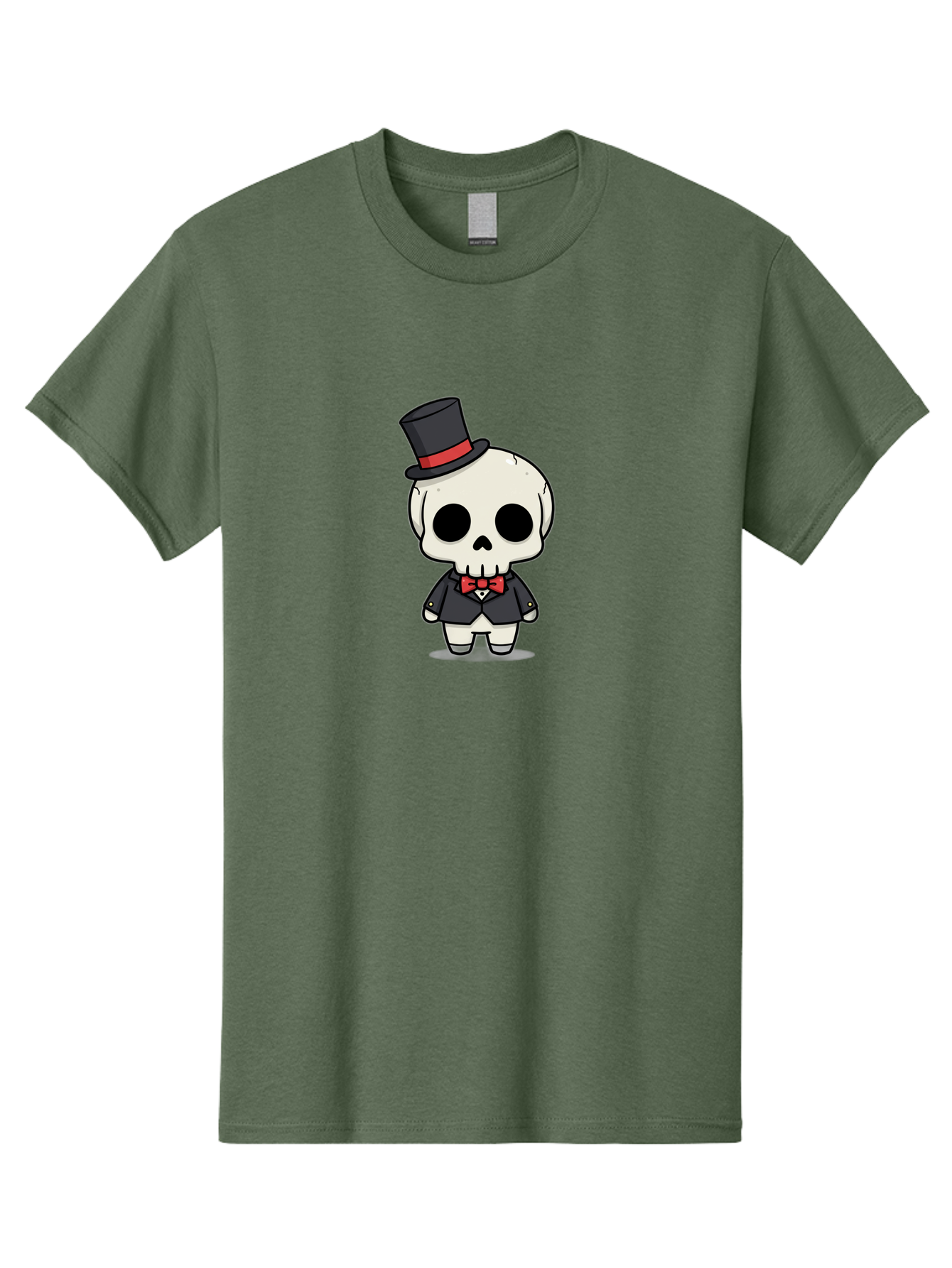 Skeleton-Gentleman Men'S Graphic Tee, 100% Cotton, Comfortable Casual Summer Wear, Machine Washable, Cartoon Skeleton, Gentleman Attire, Top Hat, Bow Tie, Spooky Chic, Halloween Style, Formal Wear, Skull Character, Kawaii Aesthetic, Bad572