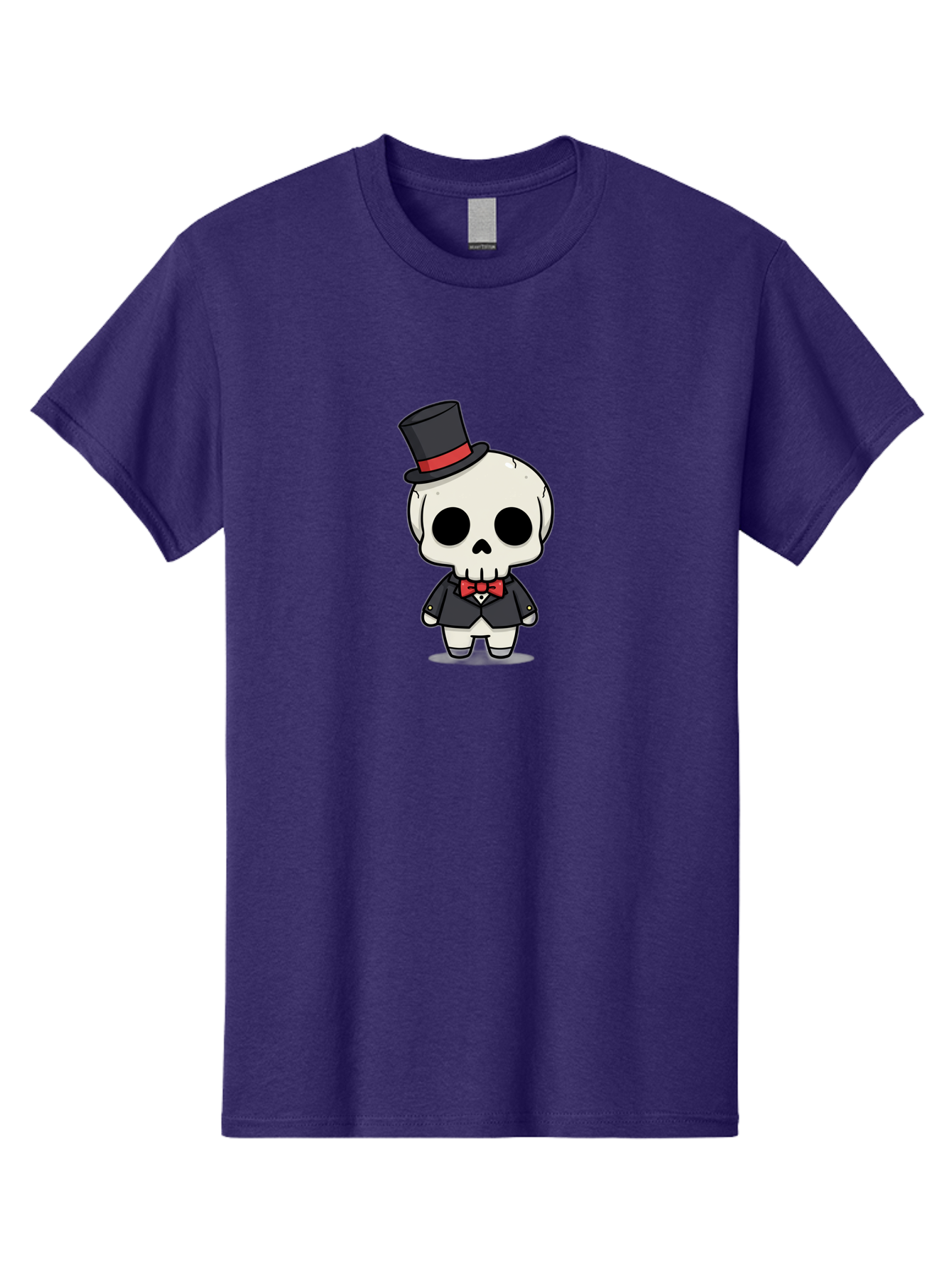Skeleton-Gentleman Men'S Graphic Tee, 100% Cotton, Comfortable Casual Summer Wear, Machine Washable, Cartoon Skeleton, Gentleman Attire, Top Hat, Bow Tie, Spooky Chic, Halloween Style, Formal Wear, Skull Character, Kawaii Aesthetic, Bad572