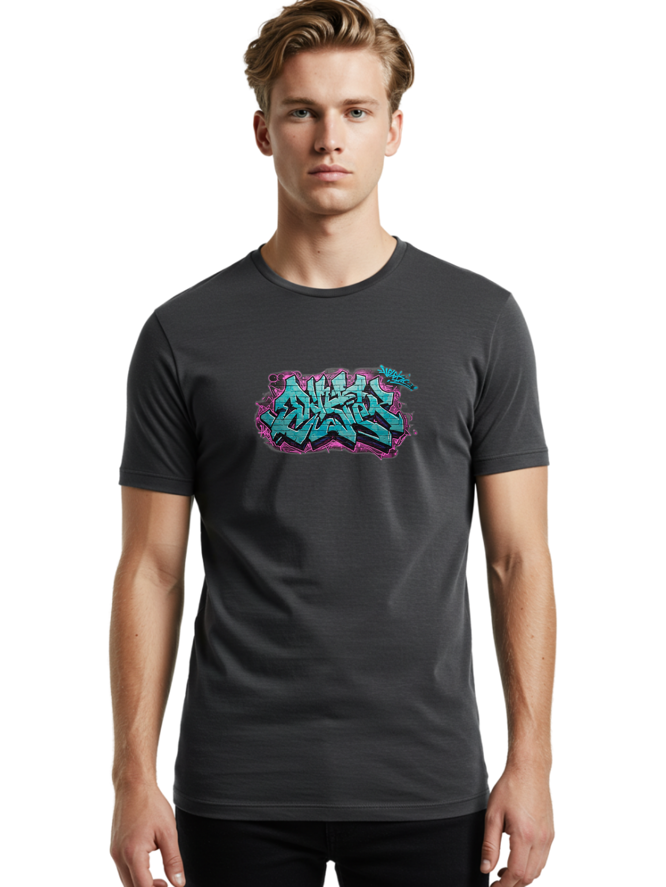 Snake Men'S Graphic Tee, 100% Cotton, Comfortable Casual Summer Wear, Machine Washable, Graffiti Art, Urban Culture, Street Art, Vibrant Colors, Dynamic Design, Bold Typography, Edgy Style, Artistic Expression Bad652