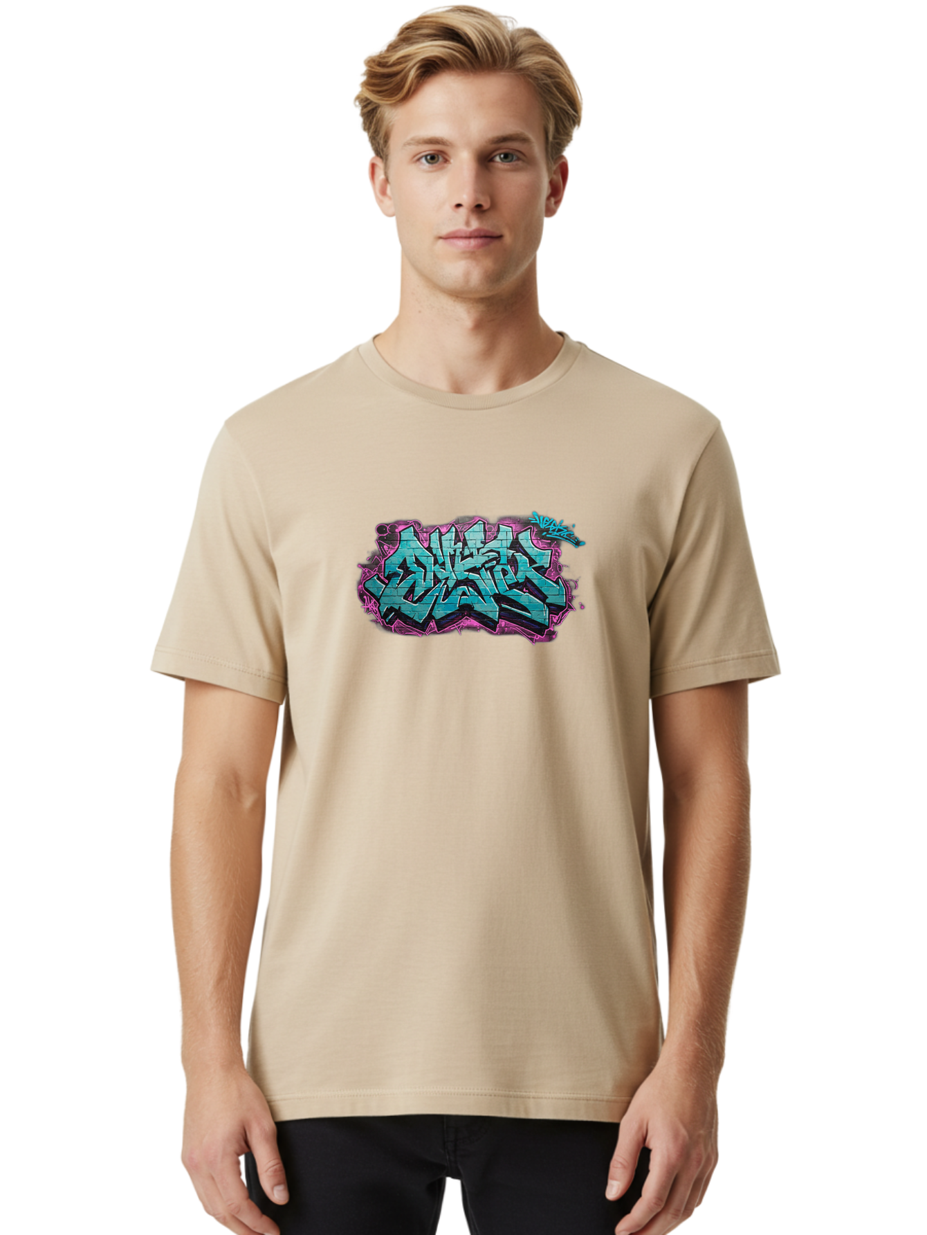 Snake Men'S Graphic Tee, 100% Cotton, Comfortable Casual Summer Wear, Machine Washable, Graffiti Art, Urban Culture, Street Art, Vibrant Colors, Dynamic Design, Bold Typography, Edgy Style, Artistic Expression Bad652