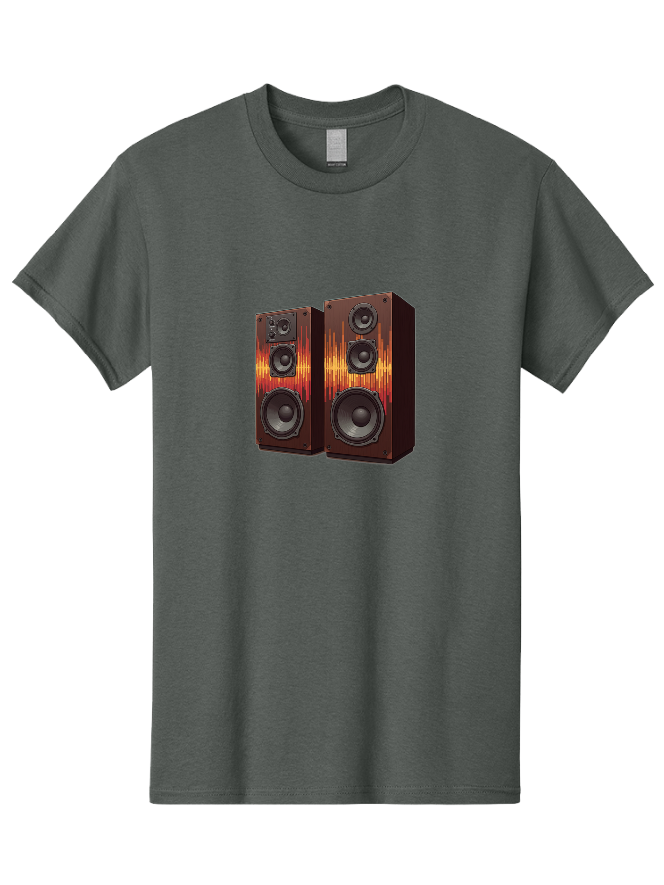 Sound-Wave-Speakers Men'S Graphic Tee, 100% Cotton, Comfortable Casual Summer Wear, Machine Washable, High-Quality Speakers, Home Audio System, Sound Wave Design, Speaker Cabinets, Audio Equipment, Music Lovers, Sound Technology, Bad656