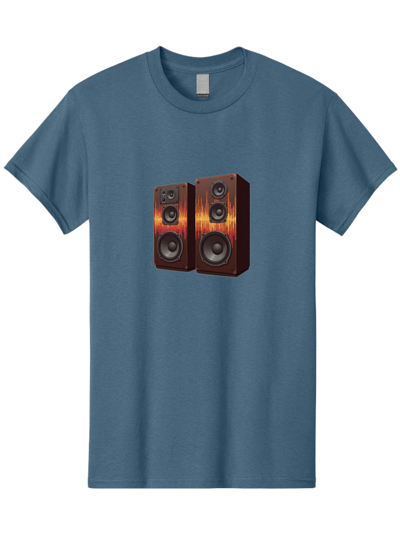 Sound-Wave-Speakers Men'S Graphic Tee, 100% Cotton, Comfortable Casual Summer Wear, Machine Washable, High-Quality Speakers, Home Audio System, Sound Wave Design, Speaker Cabinets, Audio Equipment, Music Lovers, Sound Technology, Bad656