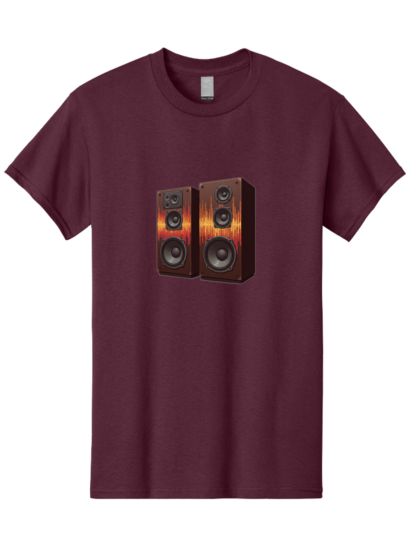 Sound-Wave-Speakers Men'S Graphic Tee, 100% Cotton, Comfortable Casual Summer Wear, Machine Washable, High-Quality Speakers, Home Audio System, Sound Wave Design, Speaker Cabinets, Audio Equipment, Music Lovers, Sound Technology, Bad656