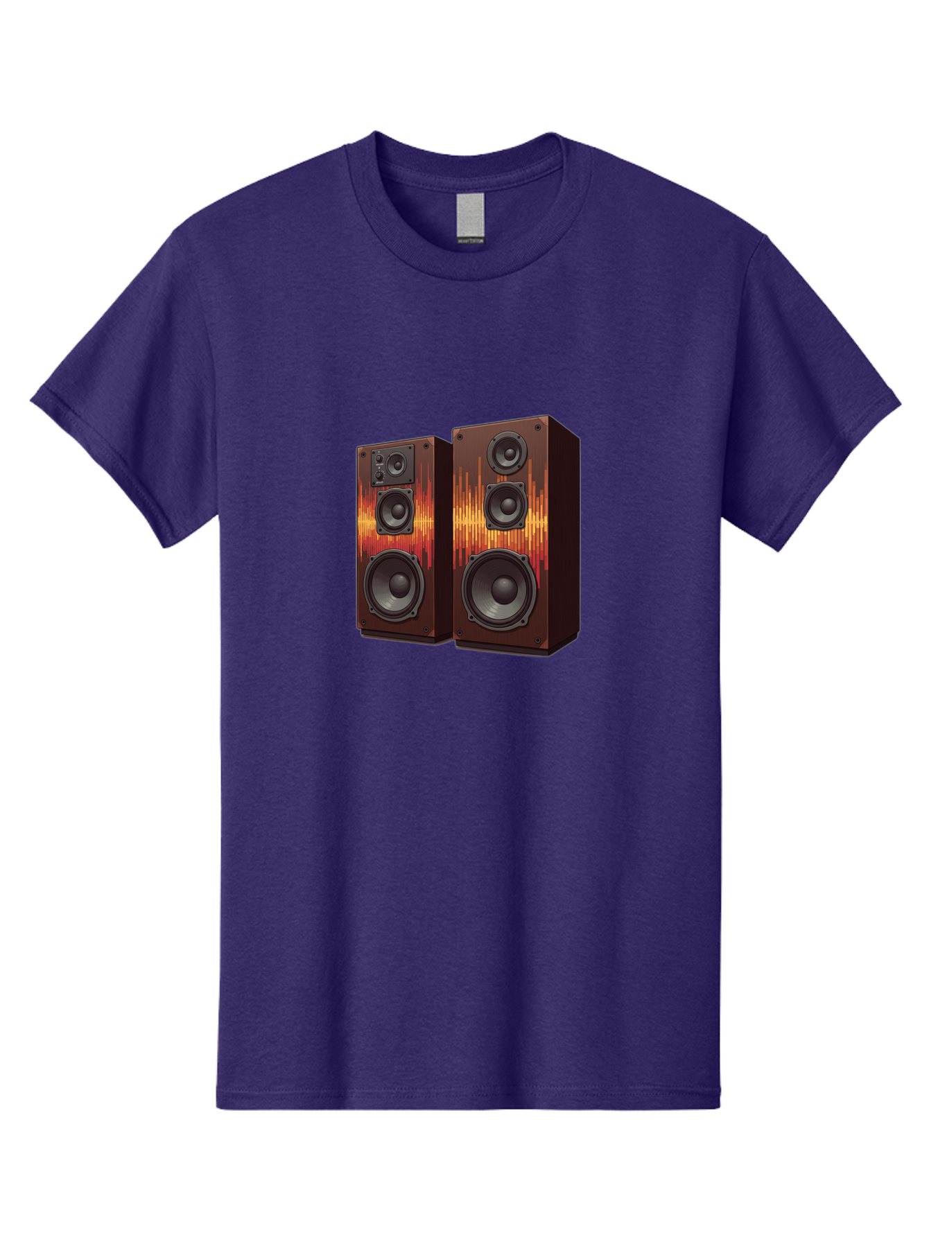 Sound-Wave-Speakers Men'S Graphic Tee, 100% Cotton, Comfortable Casual Summer Wear, Machine Washable, High-Quality Speakers, Home Audio System, Sound Wave Design, Speaker Cabinets, Audio Equipment, Music Lovers, Sound Technology, Bad656