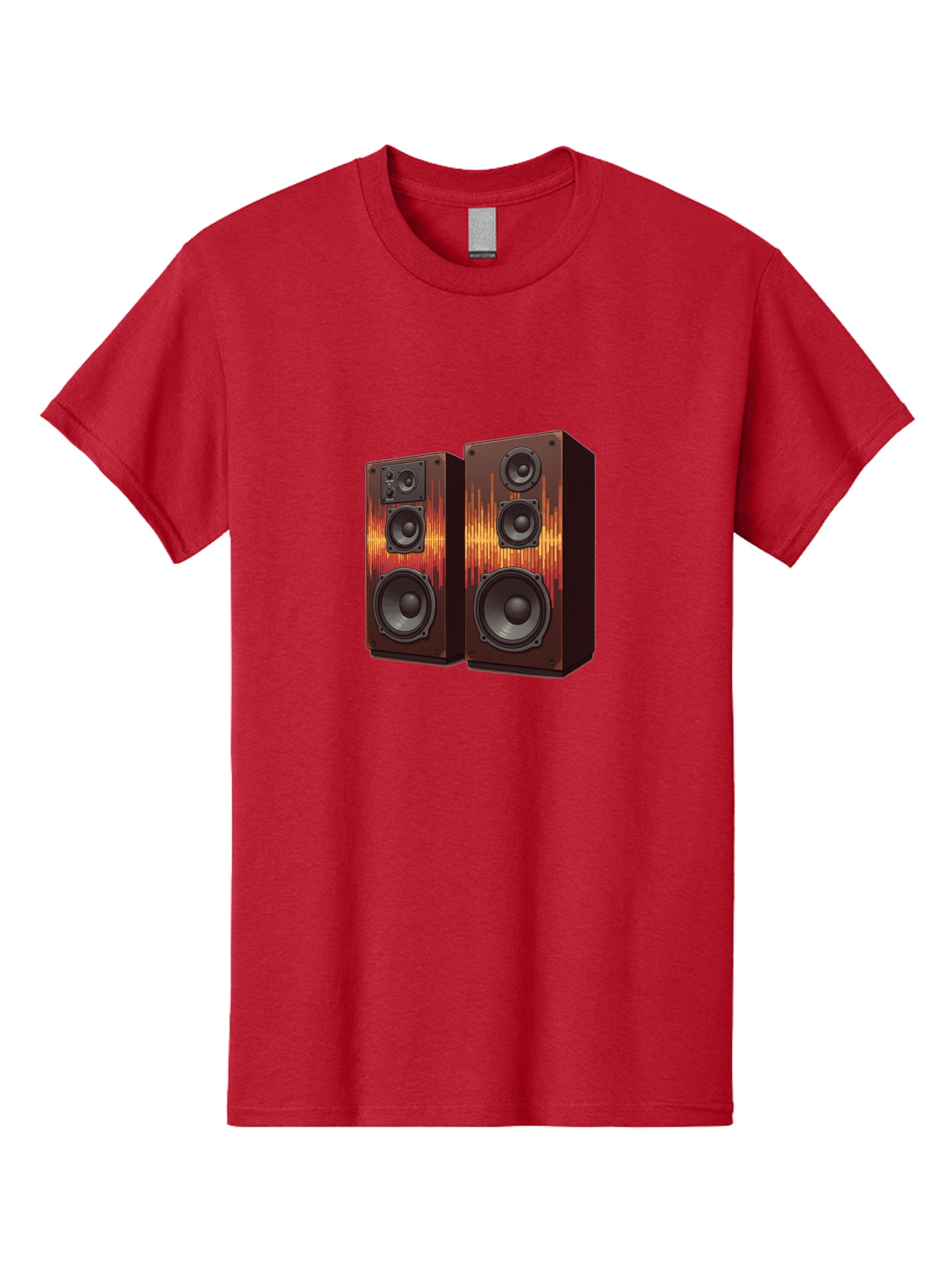 Sound-Wave-Speakers Men'S Graphic Tee, 100% Cotton, Comfortable Casual Summer Wear, Machine Washable, High-Quality Speakers, Home Audio System, Sound Wave Design, Speaker Cabinets, Audio Equipment, Music Lovers, Sound Technology, Bad656