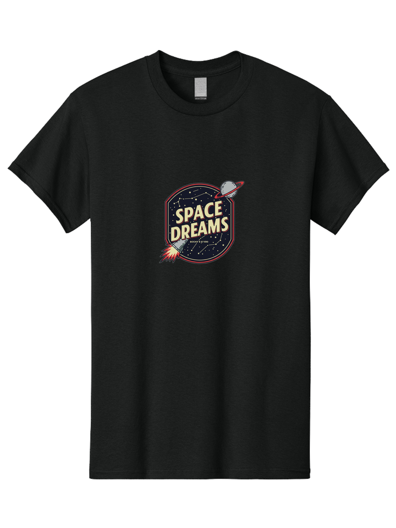 Space-Dreams-3 Men'S Graphic Tee, 100% Cotton, Comfortable Casual Summer Wear, Machine Washable, Space Dreams, Rocket Ship, Stars, Constellations, Planet, Galaxy, Outer Space, Futuristic Design, Retro Style, Vintage Vibe, Space Travel Bad659