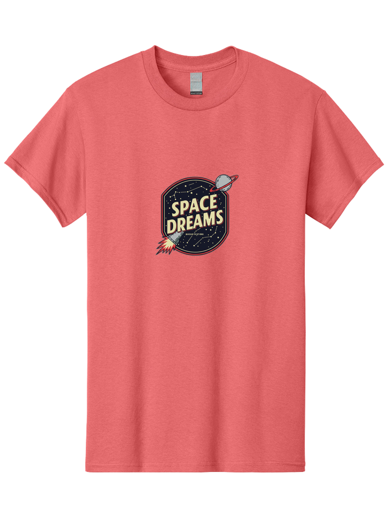 Space-Dreams-3 Men'S Graphic Tee, 100% Cotton, Comfortable Casual Summer Wear, Machine Washable, Space Dreams, Rocket Ship, Stars, Constellations, Planet, Galaxy, Outer Space, Futuristic Design, Retro Style, Vintage Vibe, Space Travel Bad659