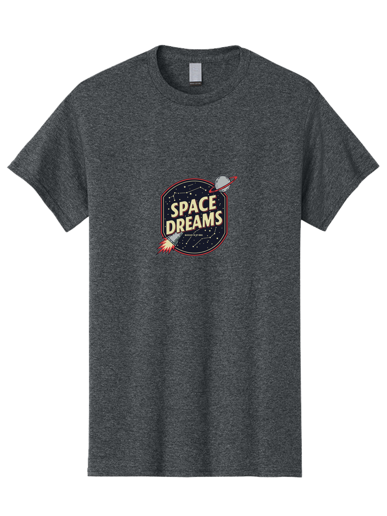 Space-Dreams-3 Men'S Graphic Tee, 100% Cotton, Comfortable Casual Summer Wear, Machine Washable, Space Dreams, Rocket Ship, Stars, Constellations, Planet, Galaxy, Outer Space, Futuristic Design, Retro Style, Vintage Vibe, Space Travel Bad659