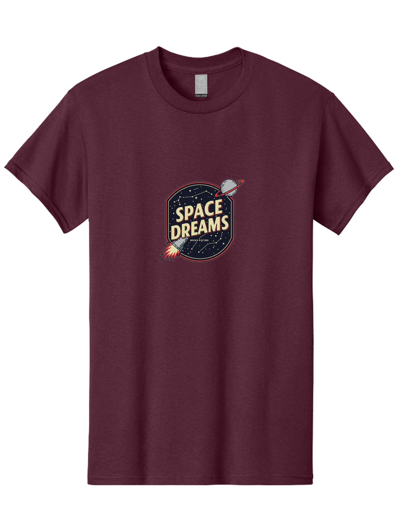 Space-Dreams-3 Men'S Graphic Tee, 100% Cotton, Comfortable Casual Summer Wear, Machine Washable, Space Dreams, Rocket Ship, Stars, Constellations, Planet, Galaxy, Outer Space, Futuristic Design, Retro Style, Vintage Vibe, Space Travel Bad659