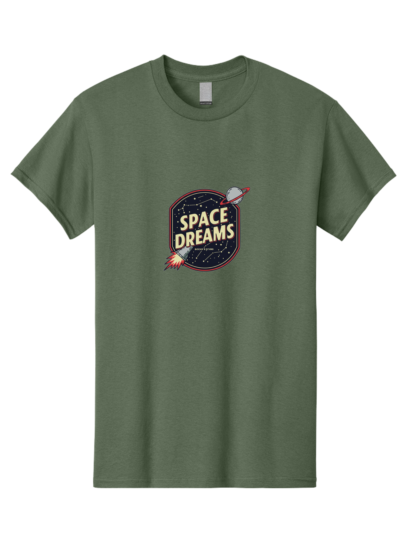 Space-Dreams-3 Men'S Graphic Tee, 100% Cotton, Comfortable Casual Summer Wear, Machine Washable, Space Dreams, Rocket Ship, Stars, Constellations, Planet, Galaxy, Outer Space, Futuristic Design, Retro Style, Vintage Vibe, Space Travel Bad659