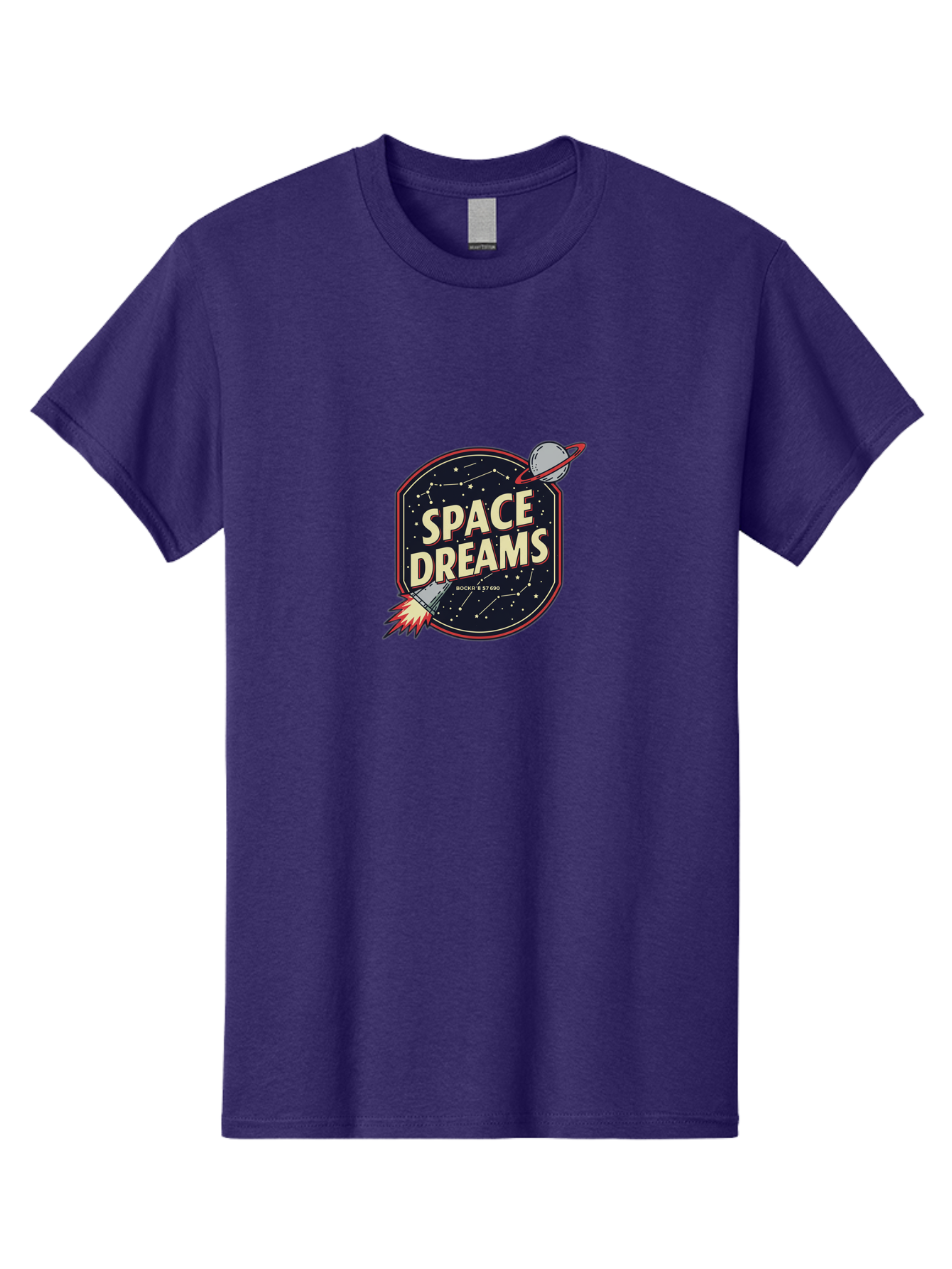 Space-Dreams-3 Men'S Graphic Tee, 100% Cotton, Comfortable Casual Summer Wear, Machine Washable, Space Dreams, Rocket Ship, Stars, Constellations, Planet, Galaxy, Outer Space, Futuristic Design, Retro Style, Vintage Vibe, Space Travel Bad659