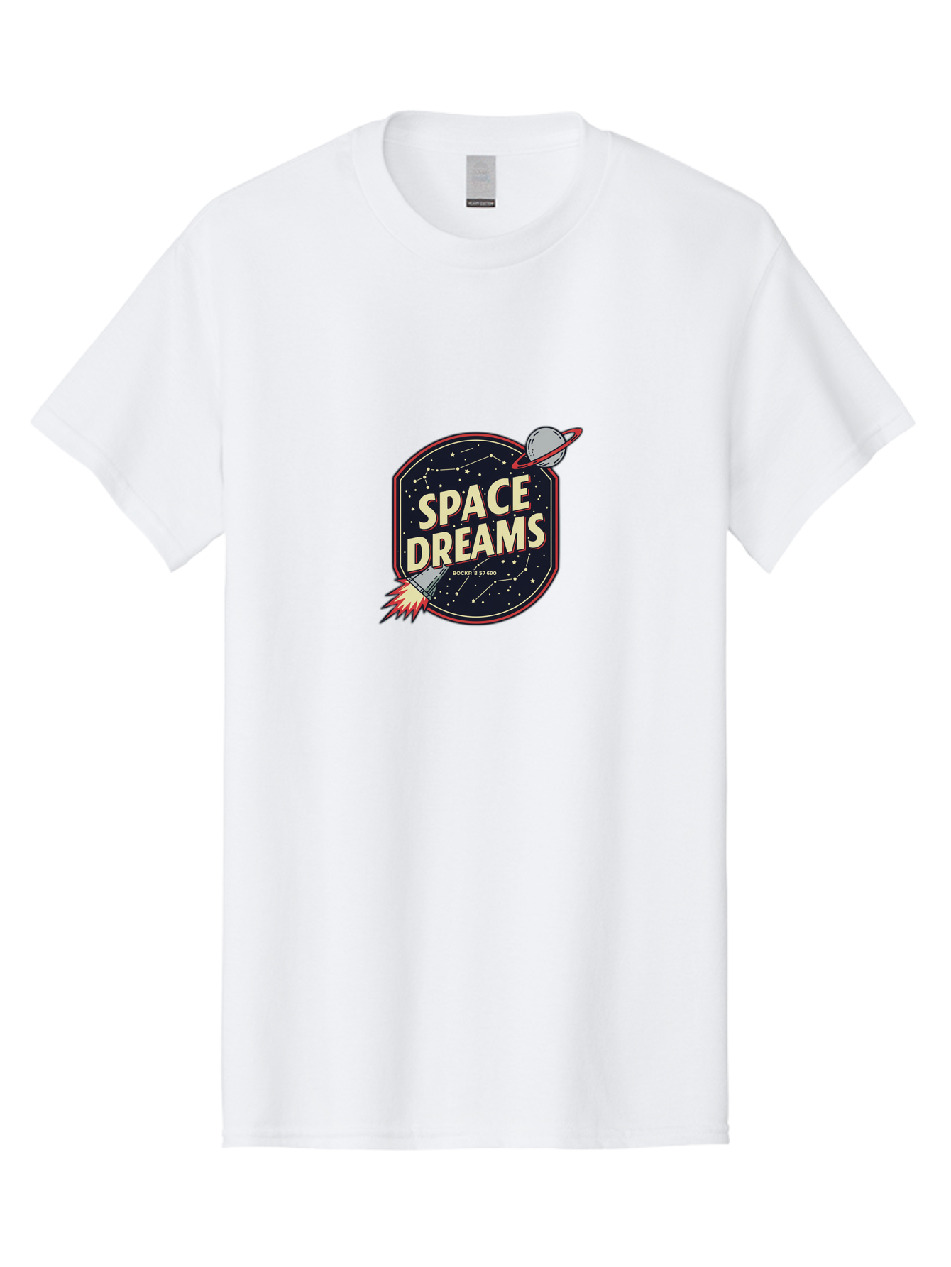Space-Dreams-3 Men'S Graphic Tee, 100% Cotton, Comfortable Casual Summer Wear, Machine Washable, Space Dreams, Rocket Ship, Stars, Constellations, Planet, Galaxy, Outer Space, Futuristic Design, Retro Style, Vintage Vibe, Space Travel Bad659